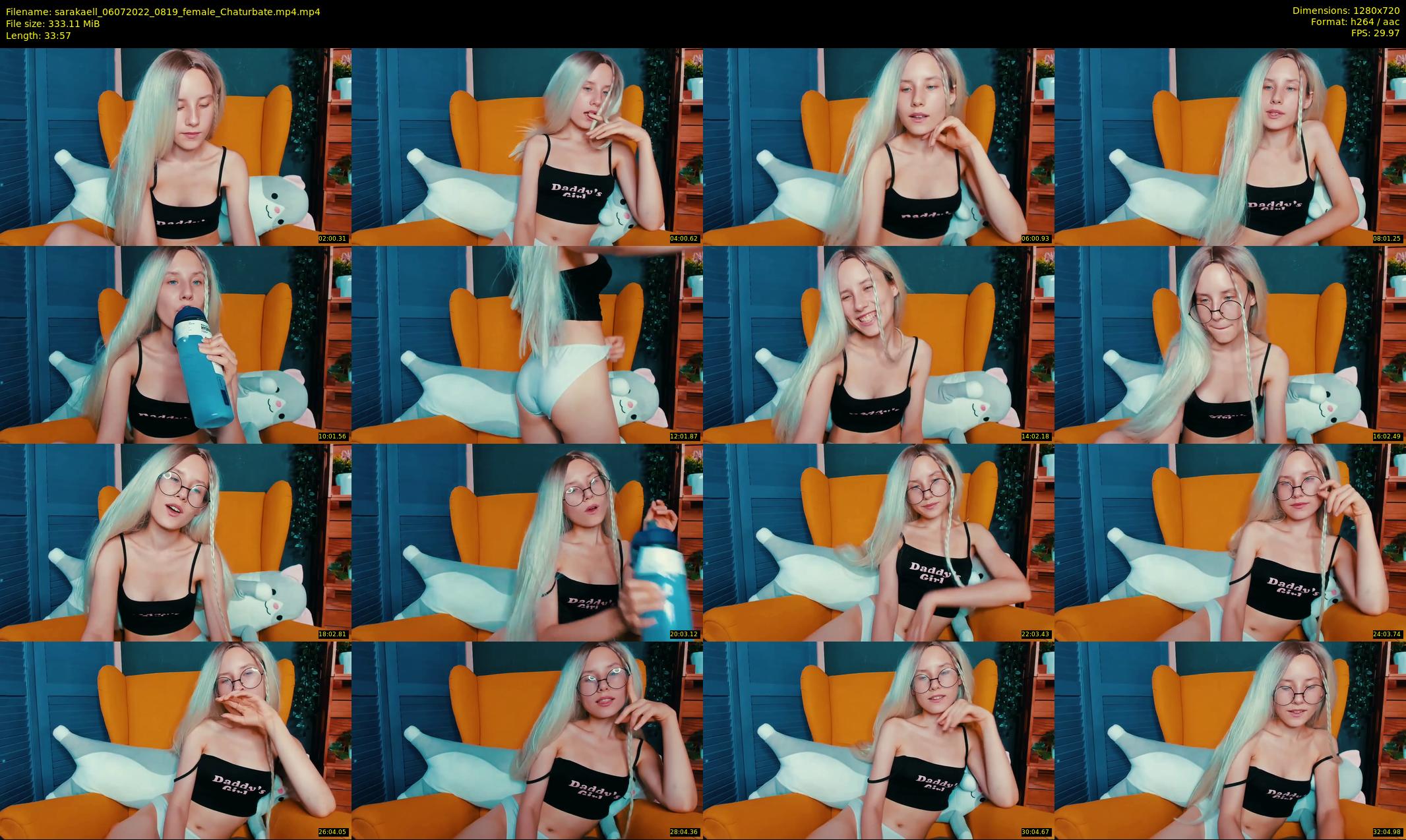 sarakaell — 34 minute Chaturbate female cam show recording, 720p, Jul 6, 2022