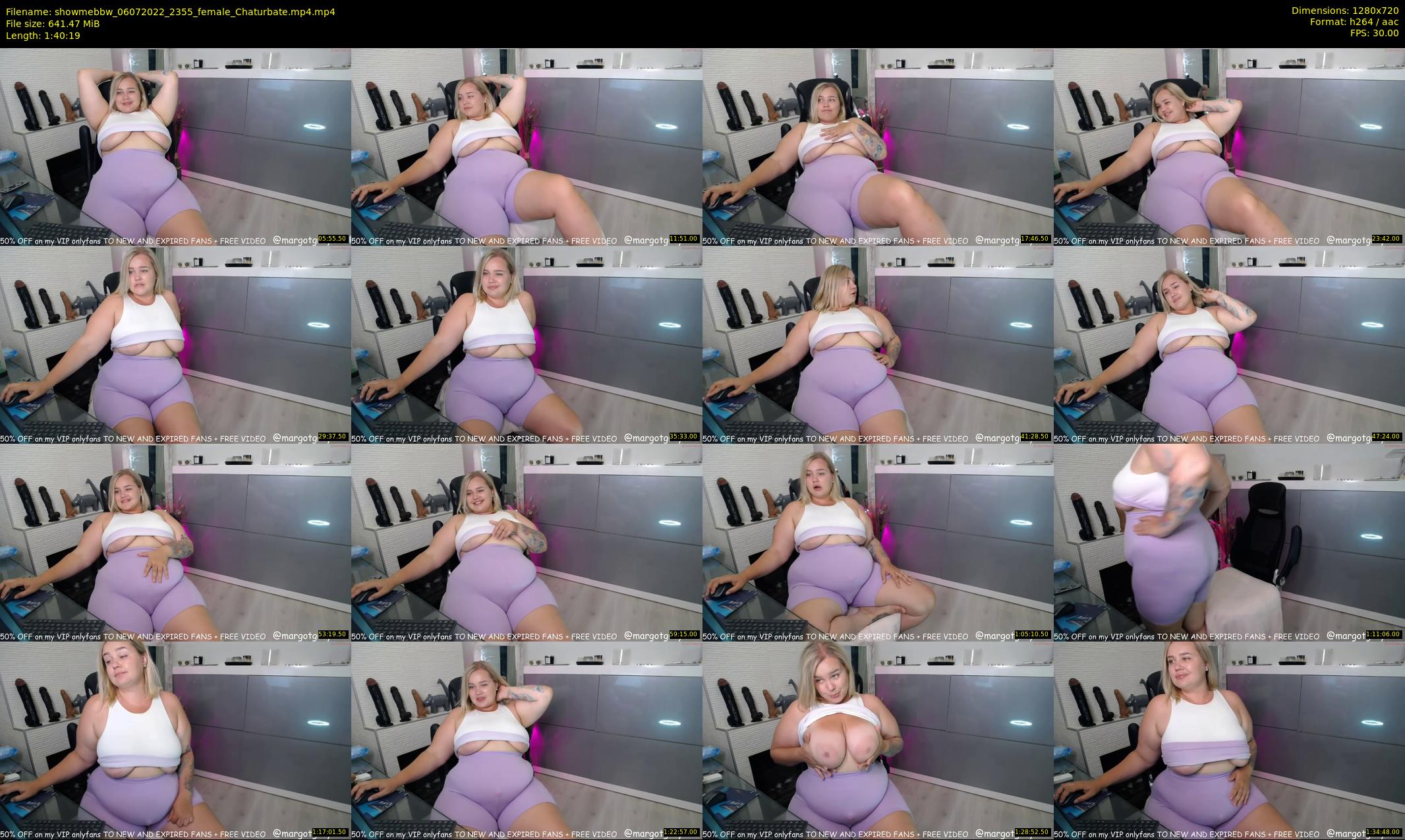 showmebbw — 101 minute Chaturbate female cam show recording, 720p, Jul 6, 2022