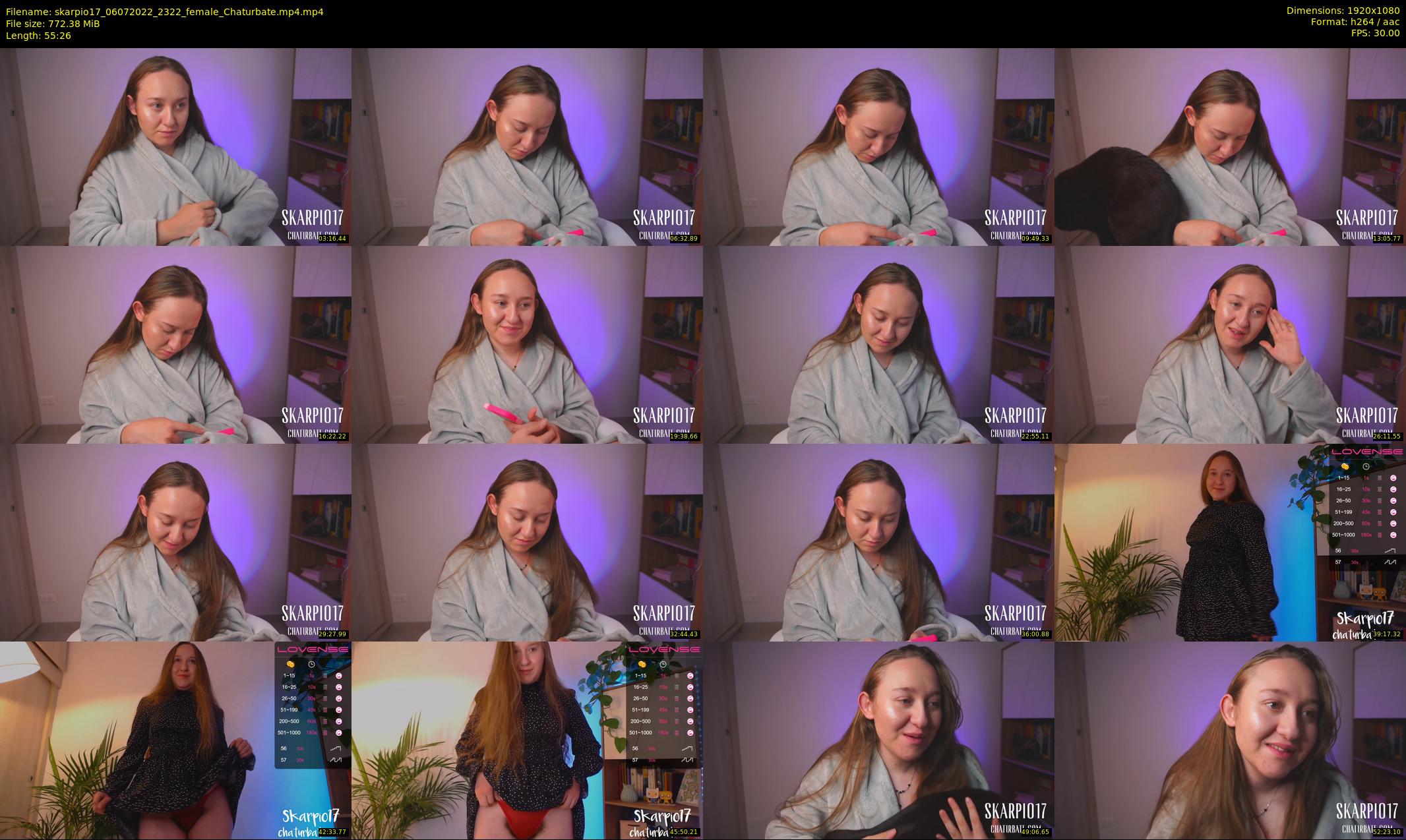 skarpio17 — 56 minute Chaturbate female cam show recording, 1080p, Jul 6, 2022