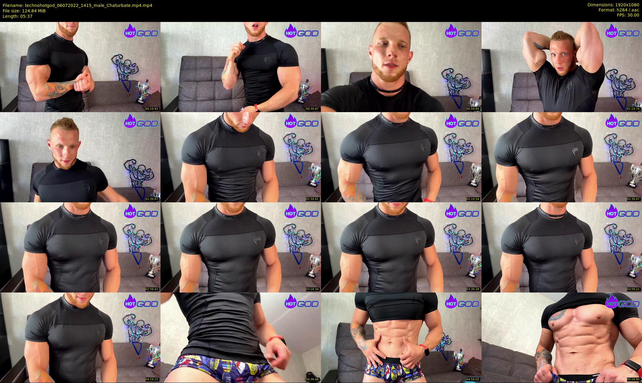 technohotgod — 6 minute Chaturbate male cam show recording, 1080p, Jul 6, 2022