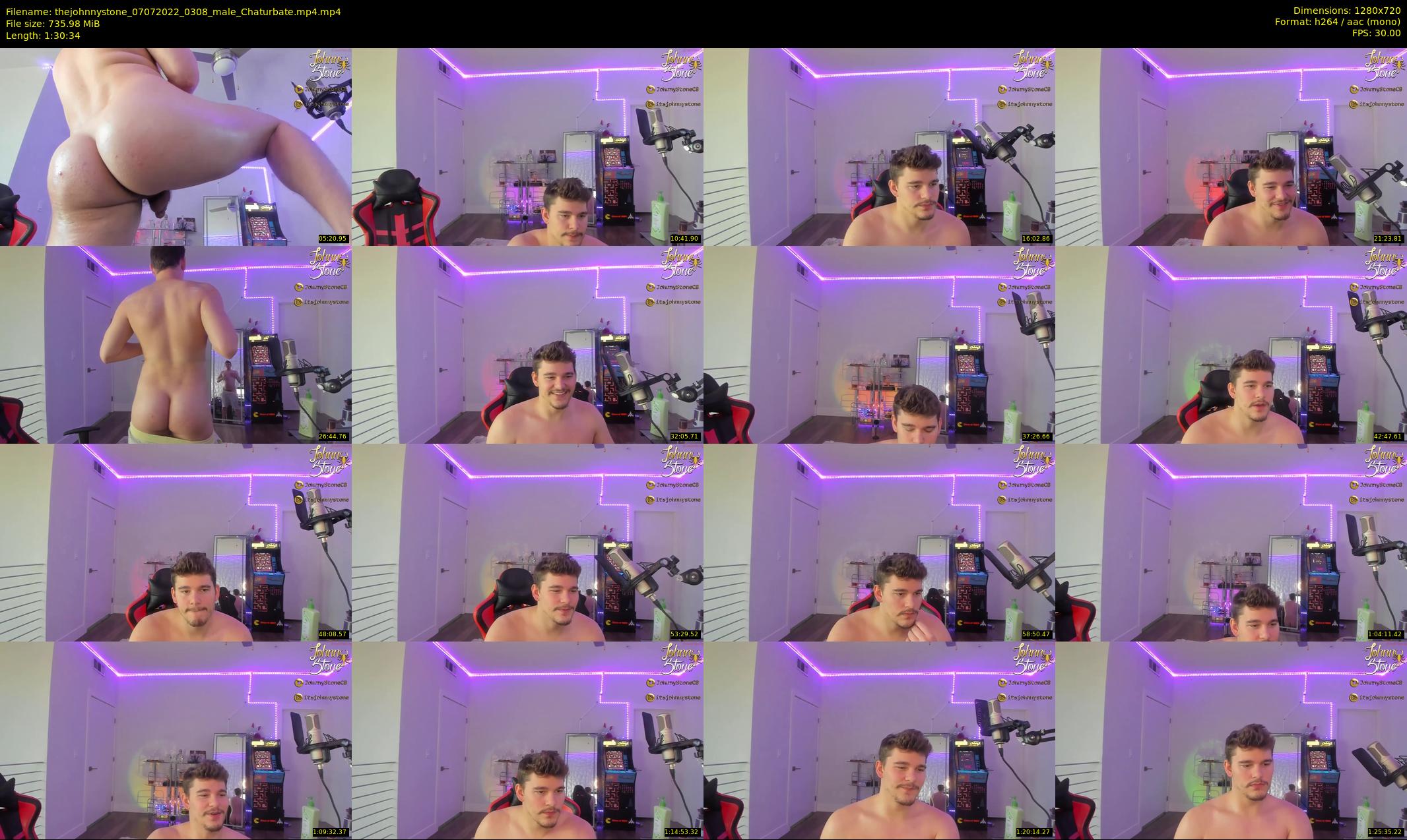 thejohnnystone — 91 minute Chaturbate male cam show recording, 720p, Jul 7, 2022