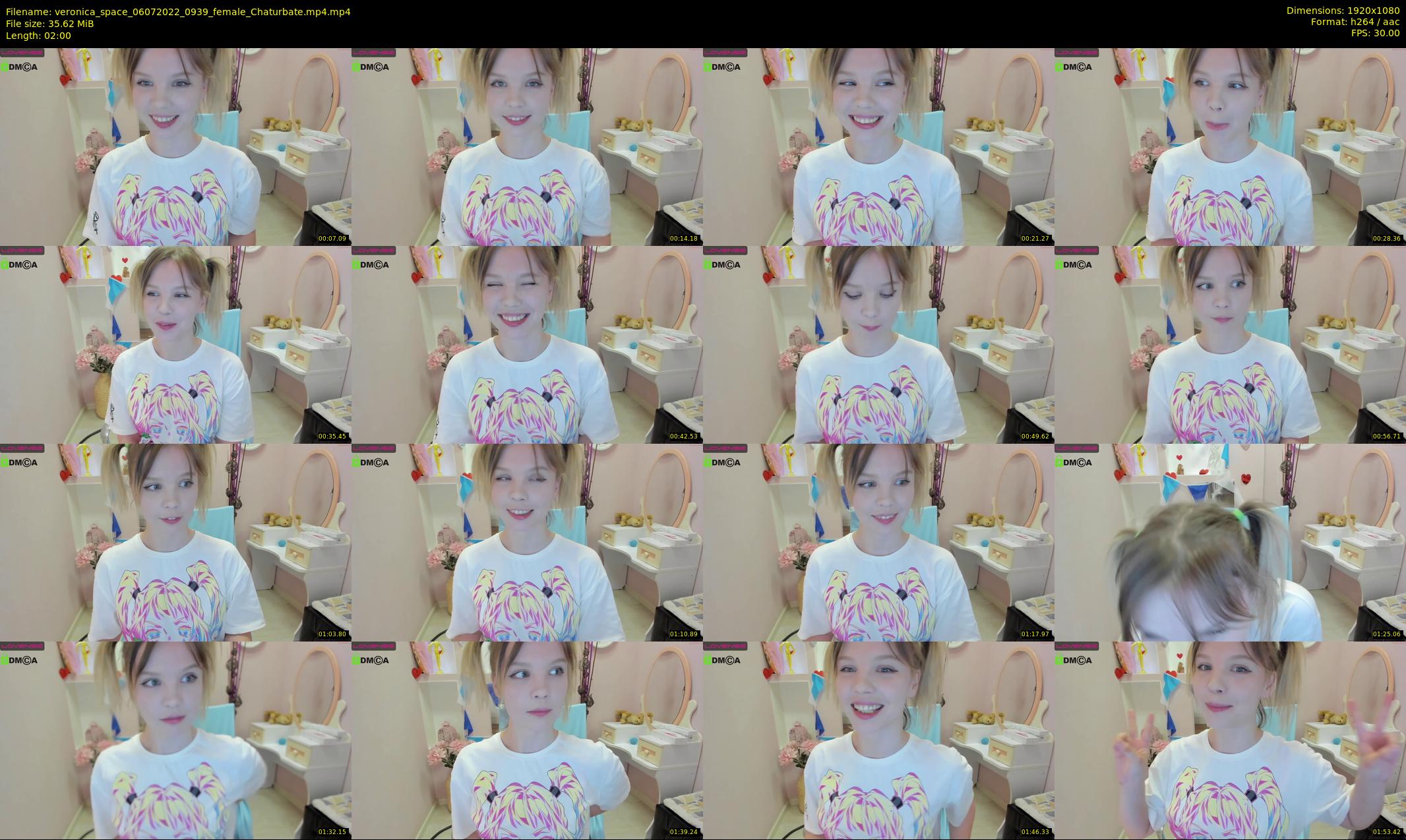 veronica_space — 2 minute Chaturbate female cam show recording, 1080p, Jul 6, 2022