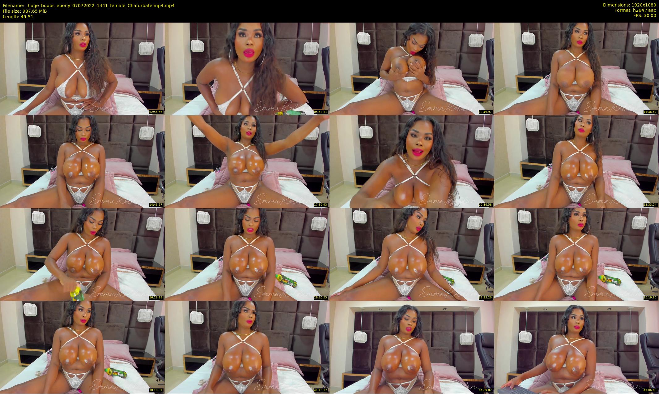 _huge_boobs_ebony — 50 minute Chaturbate female cam show recording, 1080p, Jul 7, 2022