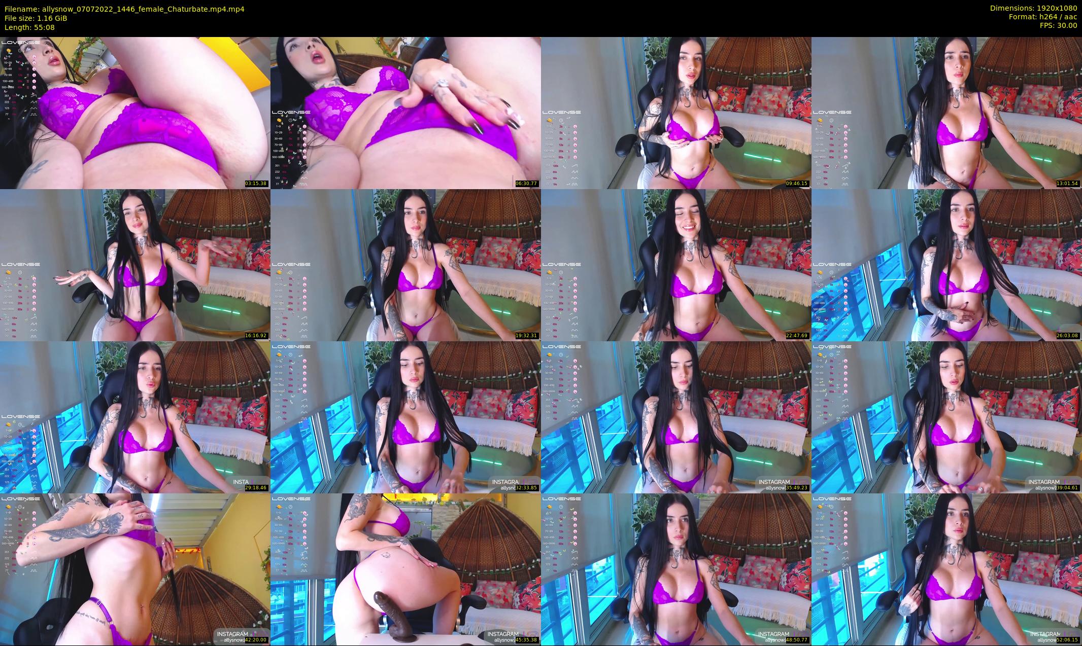 allysnow — 56 minute Chaturbate female cam show recording, 1080p, Jul 7, 2022