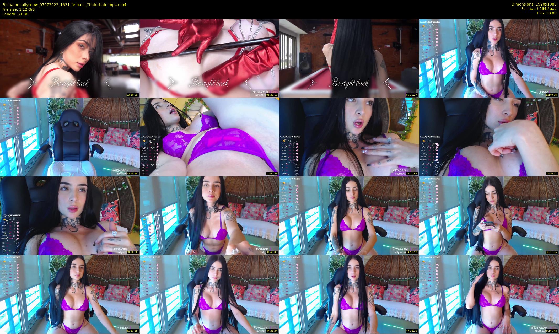 allysnow — 54 minute Chaturbate female cam show recording, 1080p, Jul 7, 2022