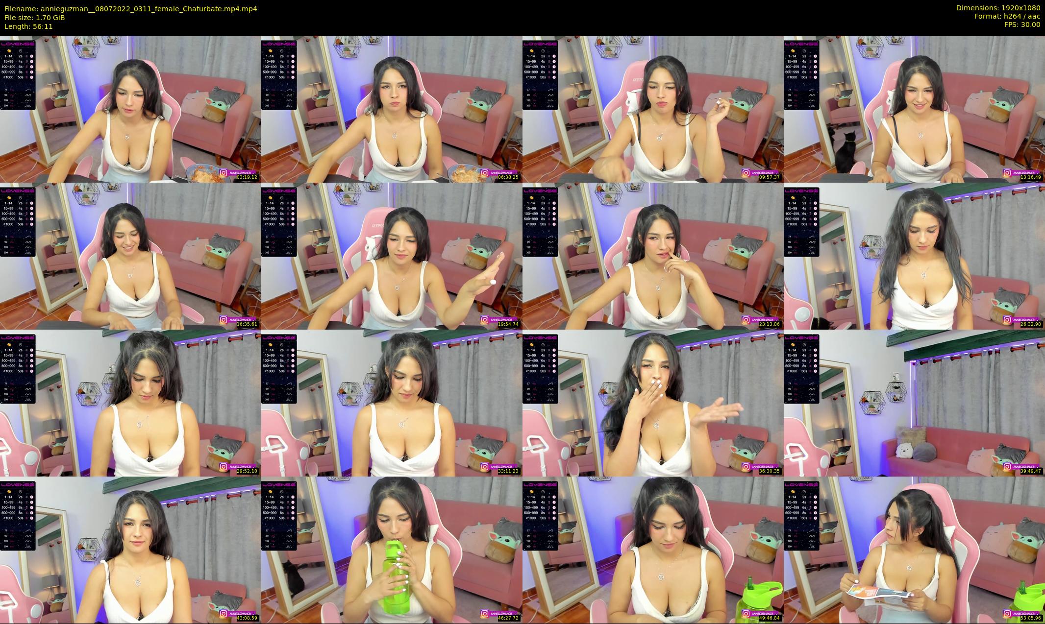 annieguzman_ — 57 minute Chaturbate female cam show recording, 1080p, Jul 8, 2022