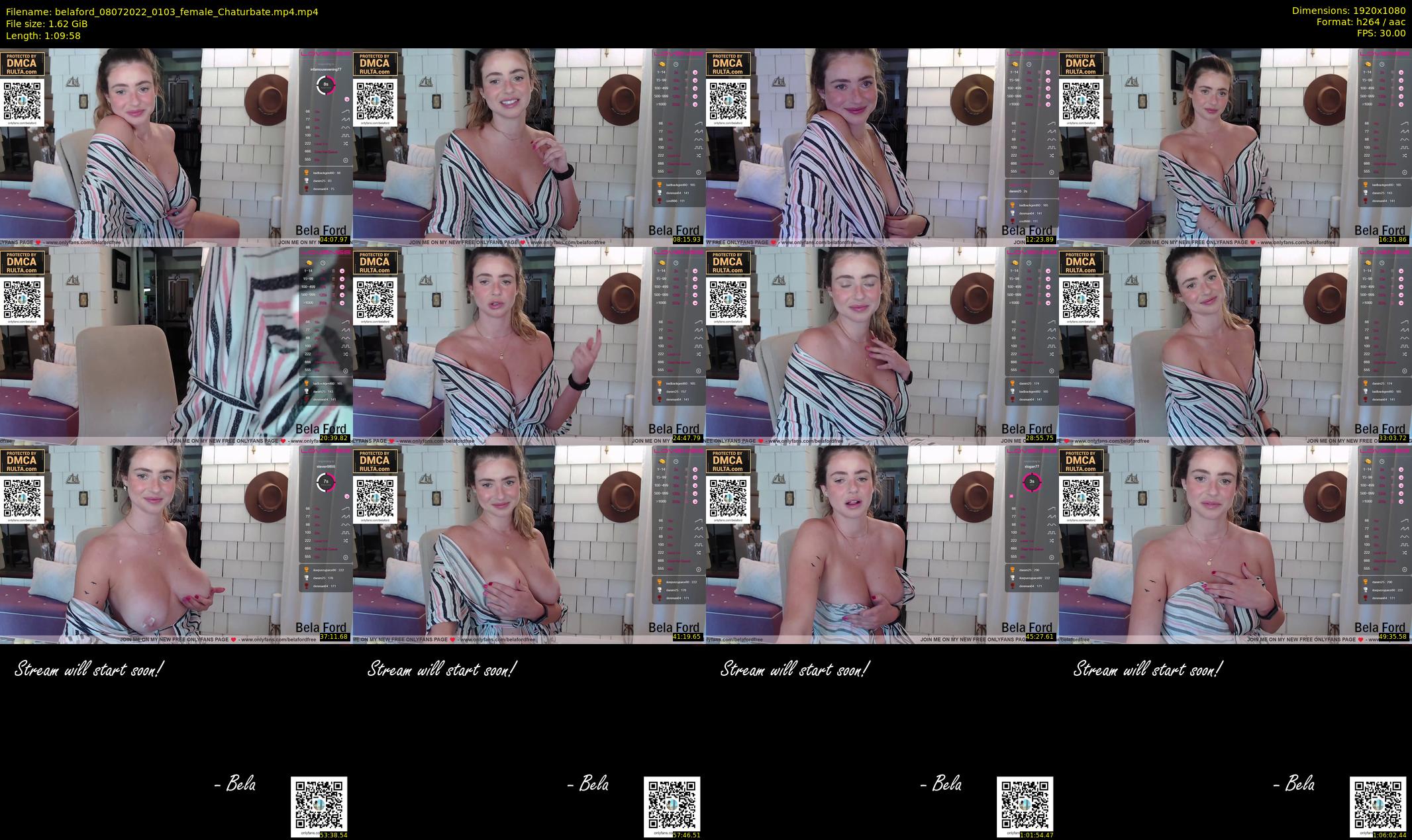 belaford — 70 minute Chaturbate female cam show recording, 1080p, Jul 8, 2022