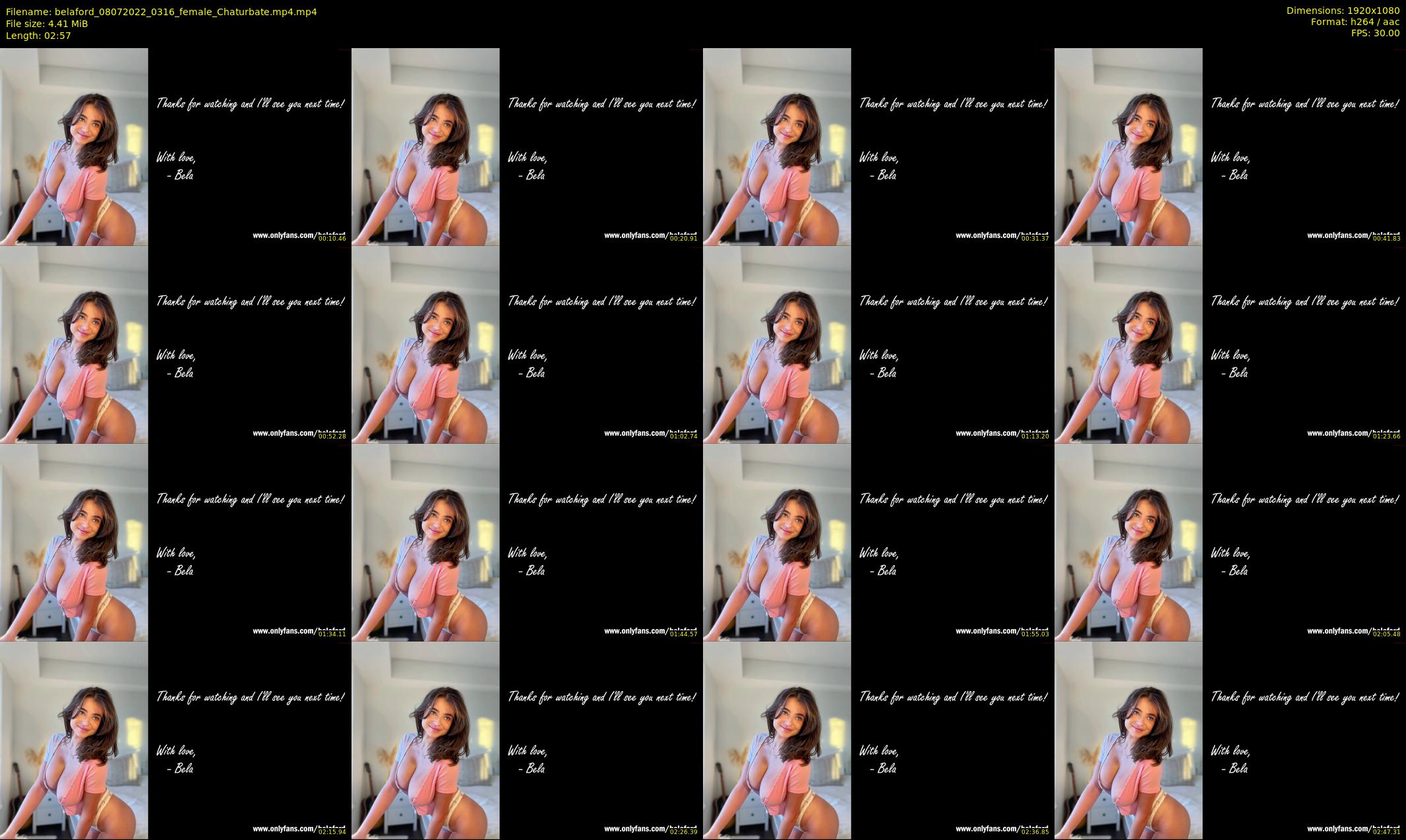 belaford — 3 minute Chaturbate female cam show recording, 1080p, Jul 8, 2022