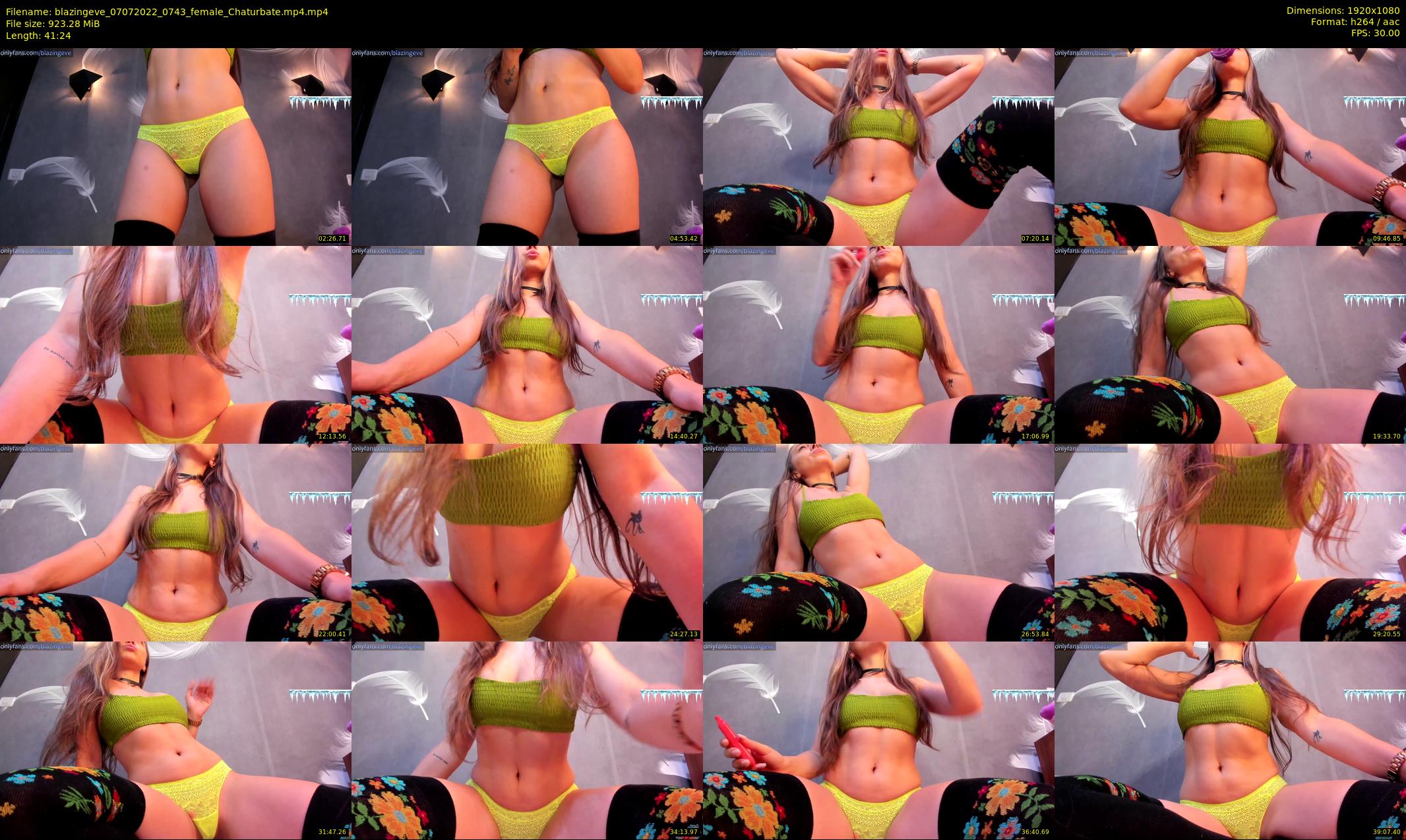 blazingeve — 42 minute Chaturbate female cam show recording, 1080p, Jul 7, 2022