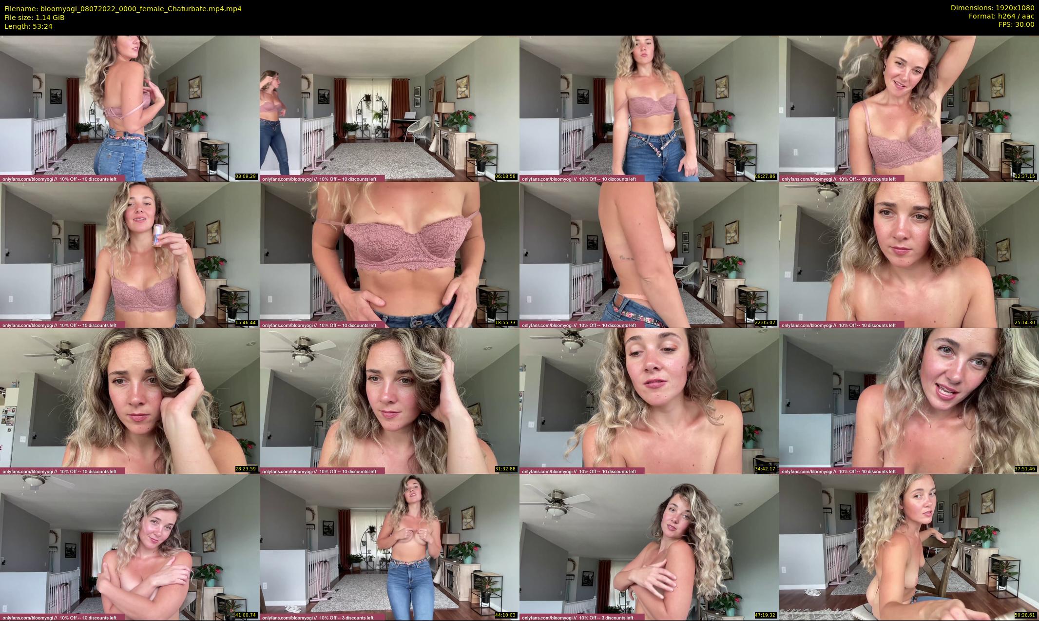 bloomyogi — 54 minute Chaturbate female cam show recording, 1080p, Jul 8, 2022