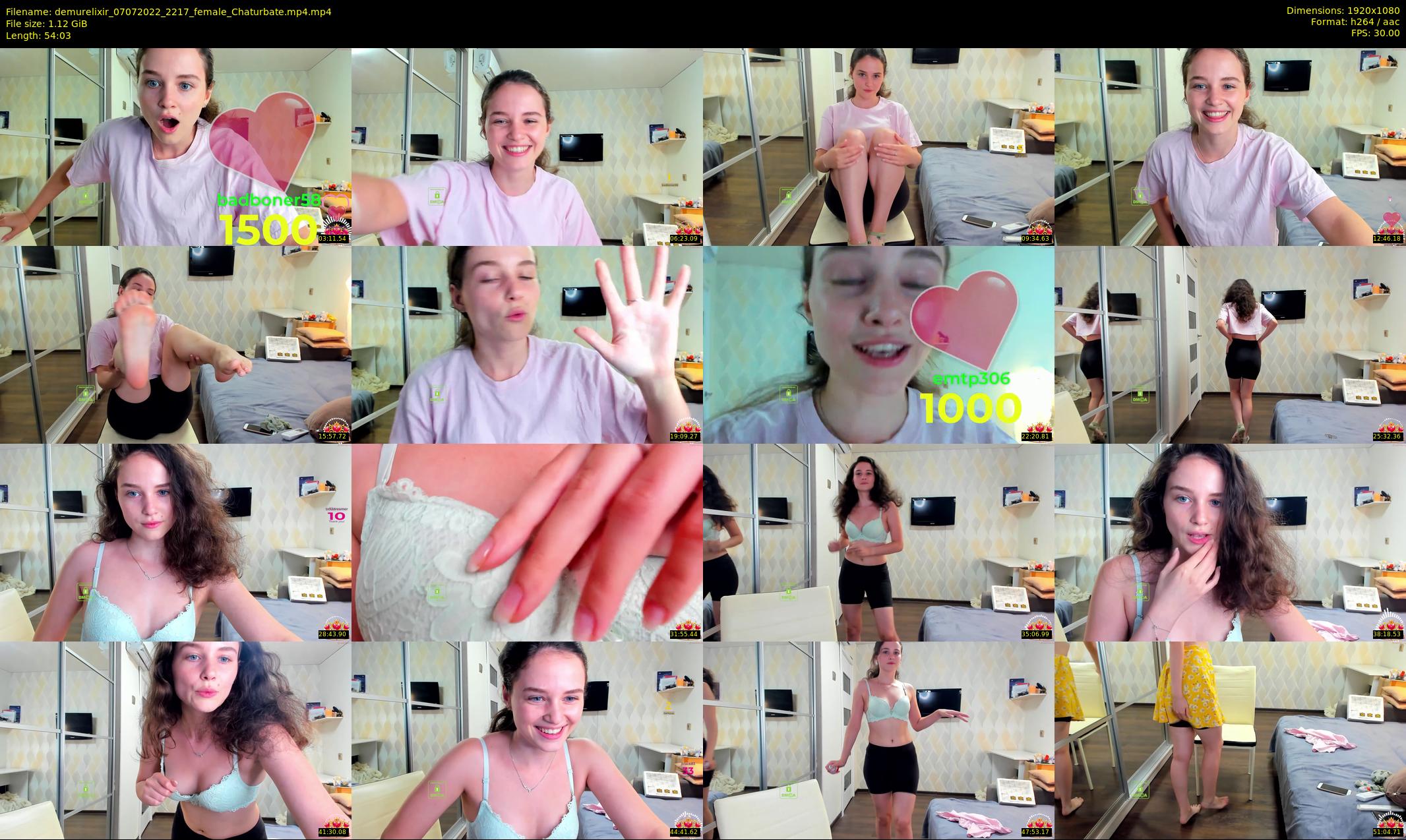 demurelixir — 55 minute Chaturbate female cam show recording, 1080p, Jul 7, 2022