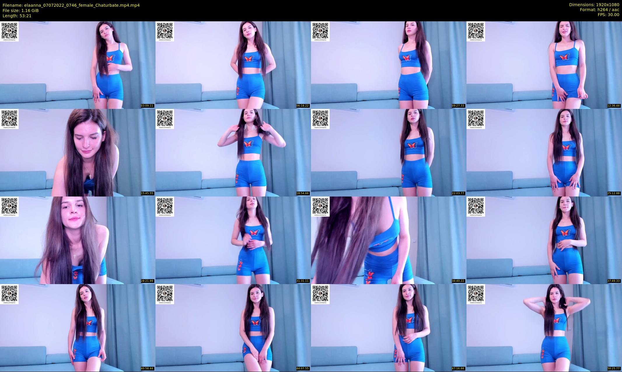 elaanna — 54 minute Chaturbate female cam show recording, 1080p, Jul 7, 2022