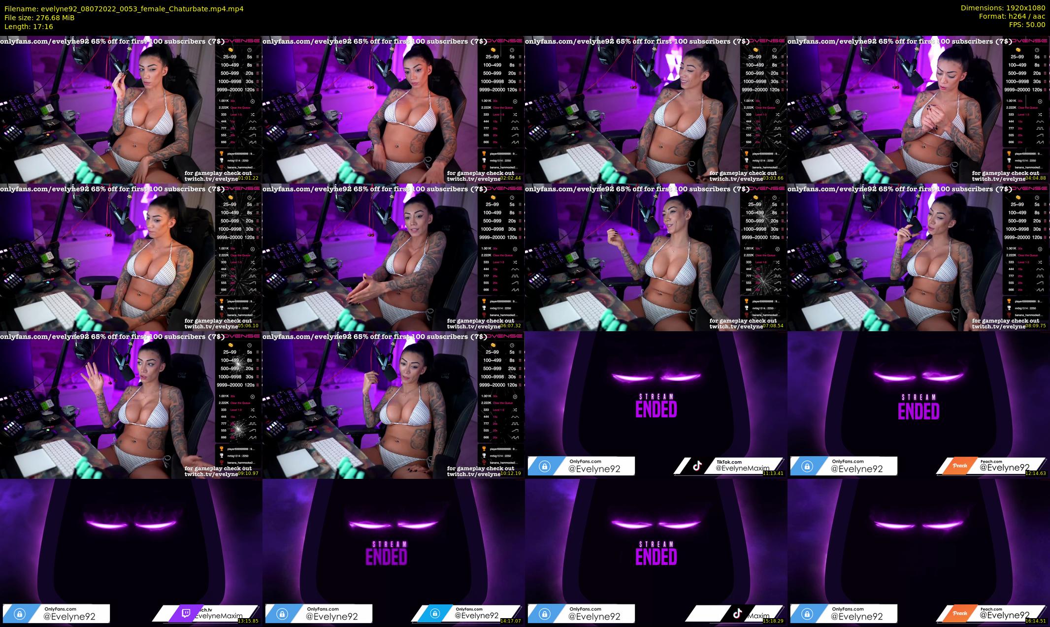 evelyne92 — 18 minute Chaturbate female cam show recording, 1080p, Jul 8, 2022