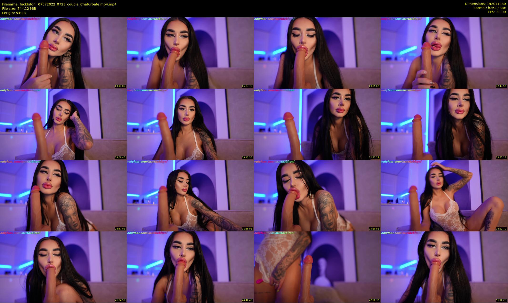 fuckbitoni — 55 minute Chaturbate couple cam show recording, 1080p, Jul 7, 2022