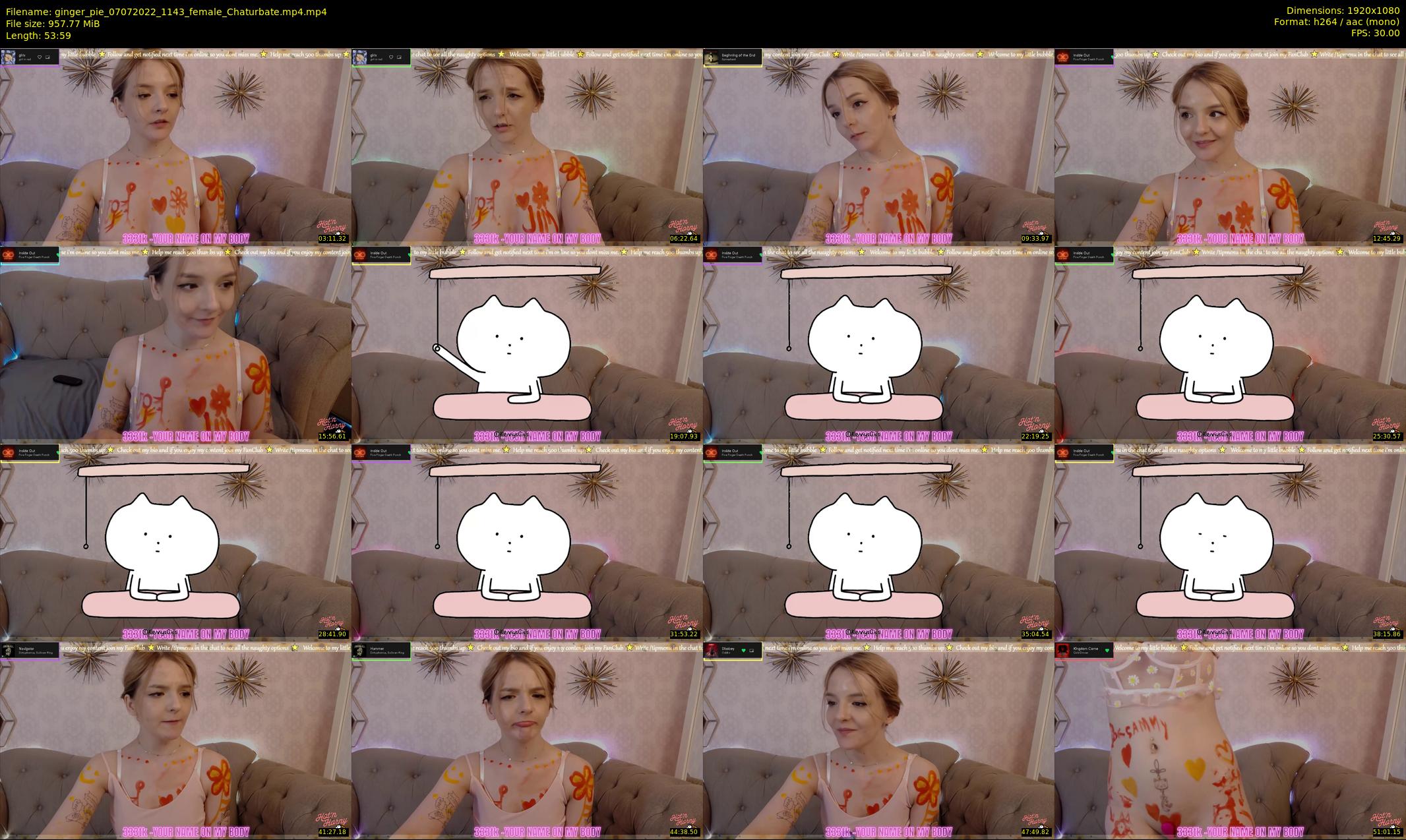 ginger_pie — 54 minute Chaturbate female cam show recording, 1080p, Jul 7, 2022