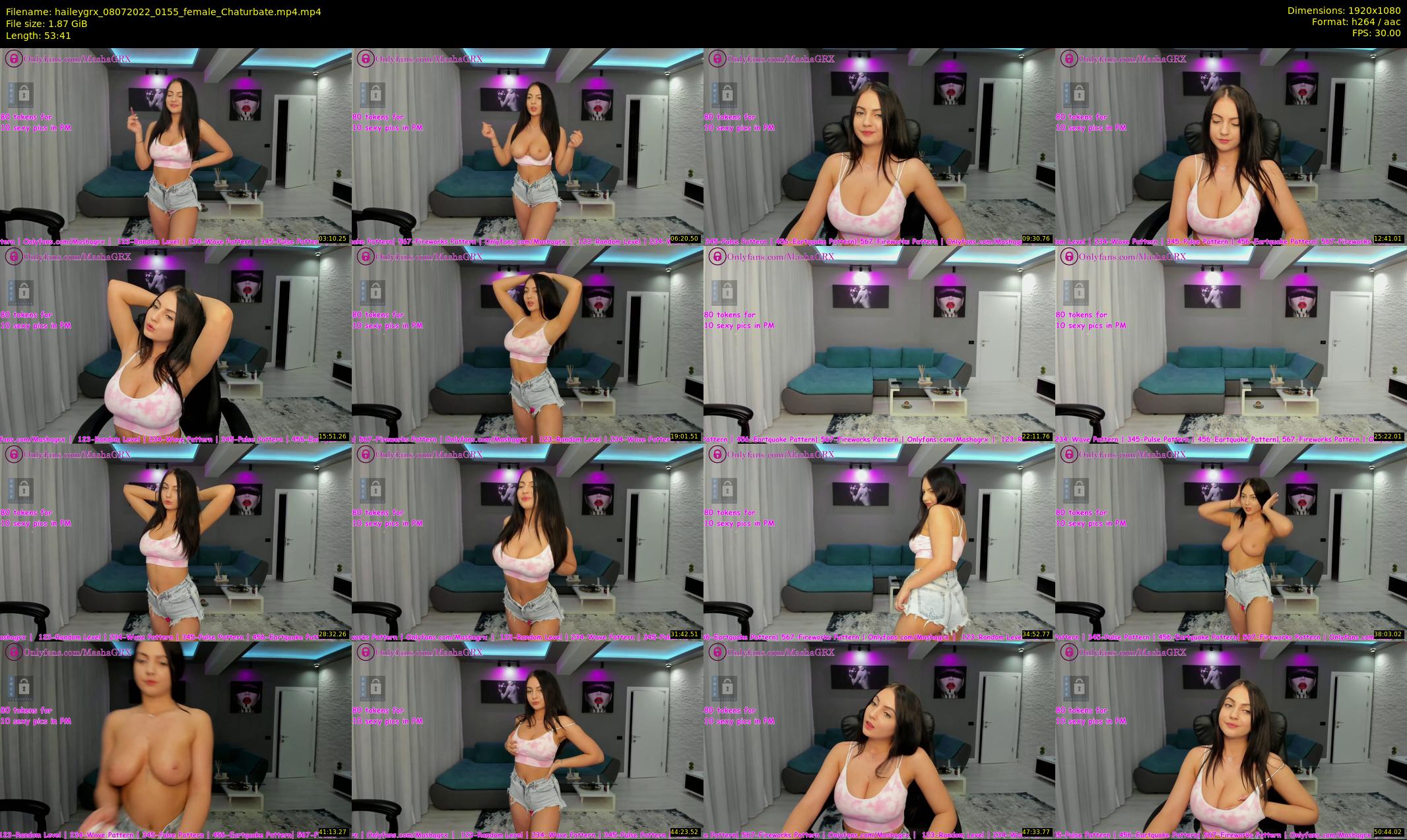 haileygrx — 54 minute Chaturbate female cam show recording, 1080p, Jul 8, 2022