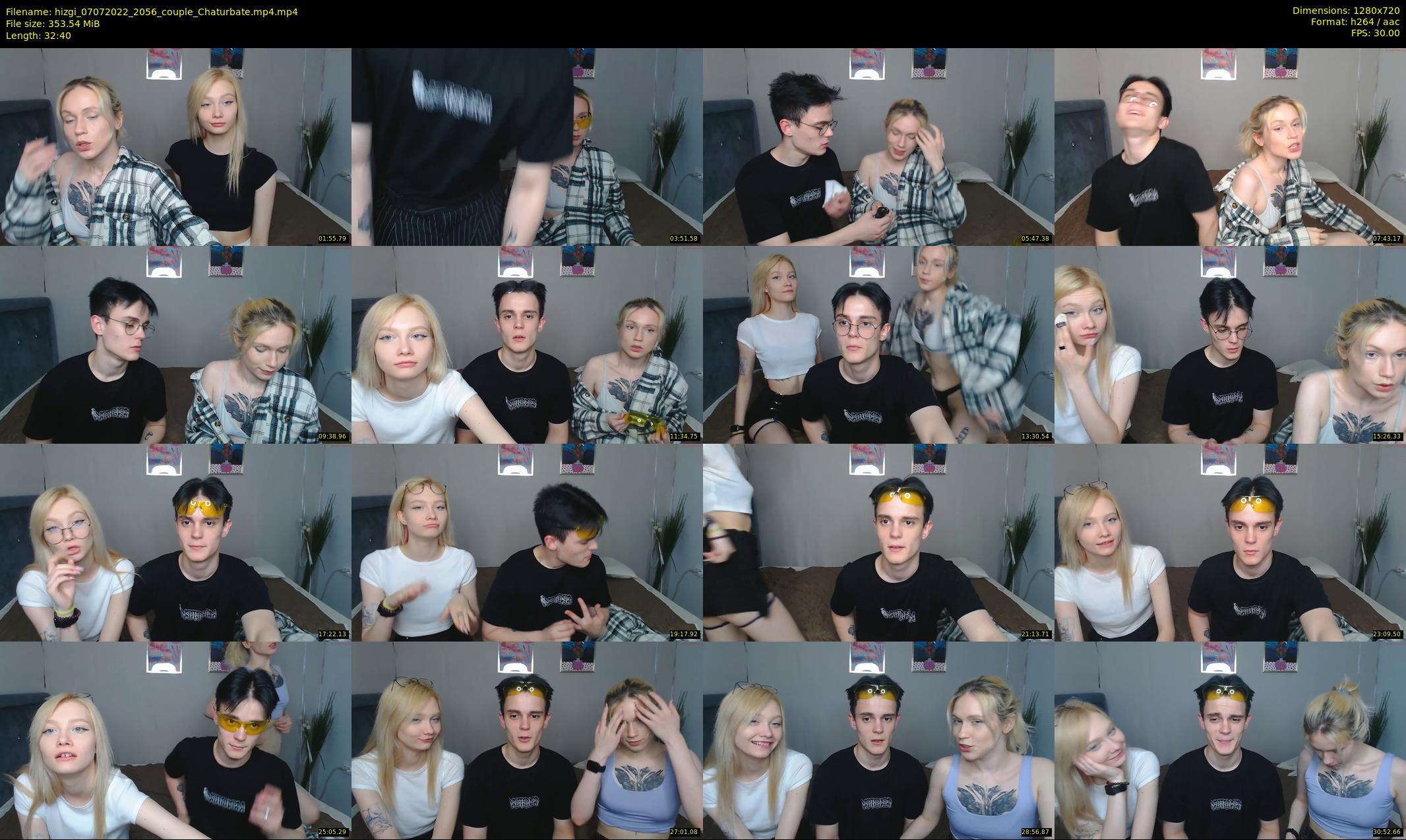 hizgi — 33 minute Chaturbate couple cam show recording, 720p, Jul 7, 2022