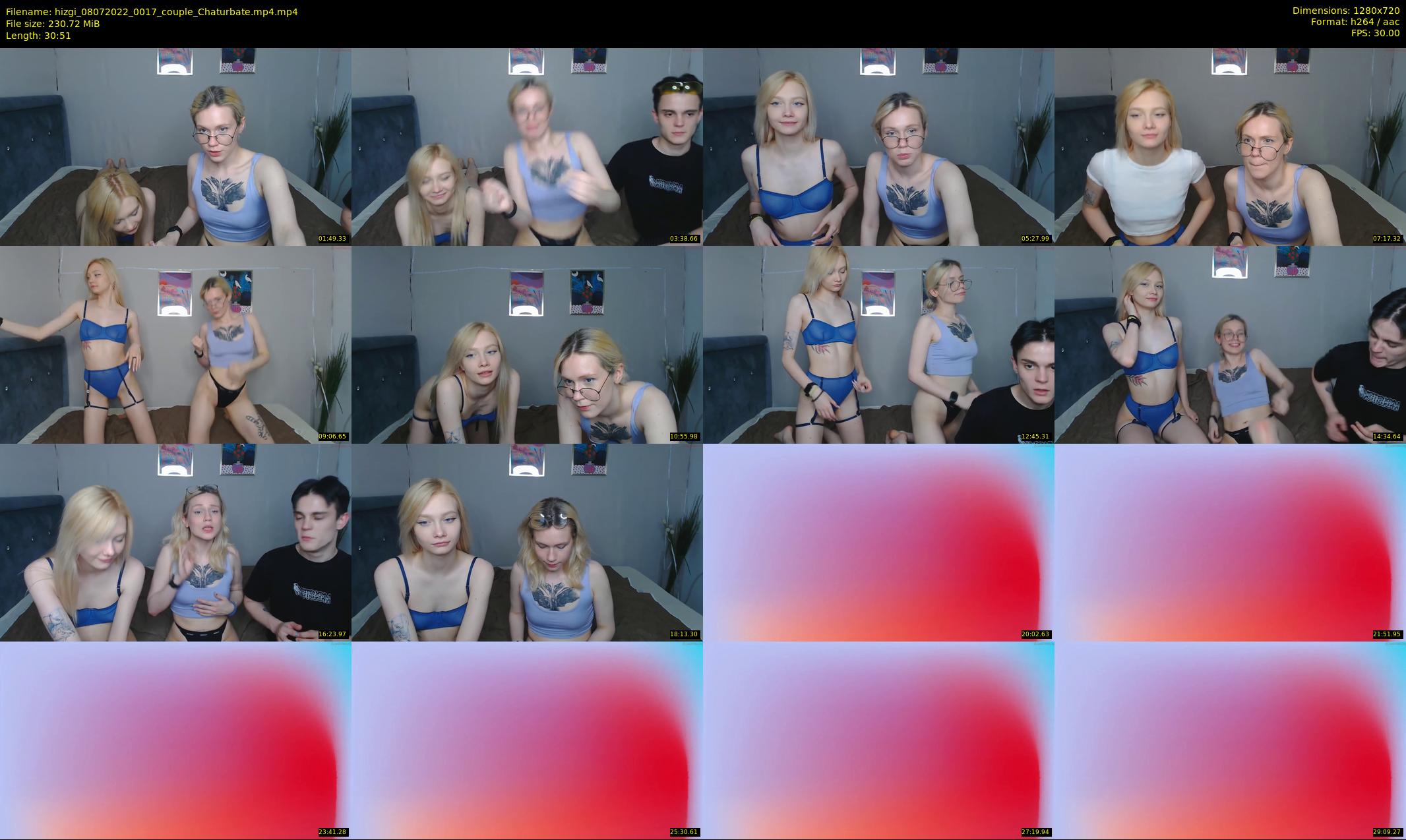 hizgi — 31 minute Chaturbate couple cam show recording, 720p, Jul 8, 2022