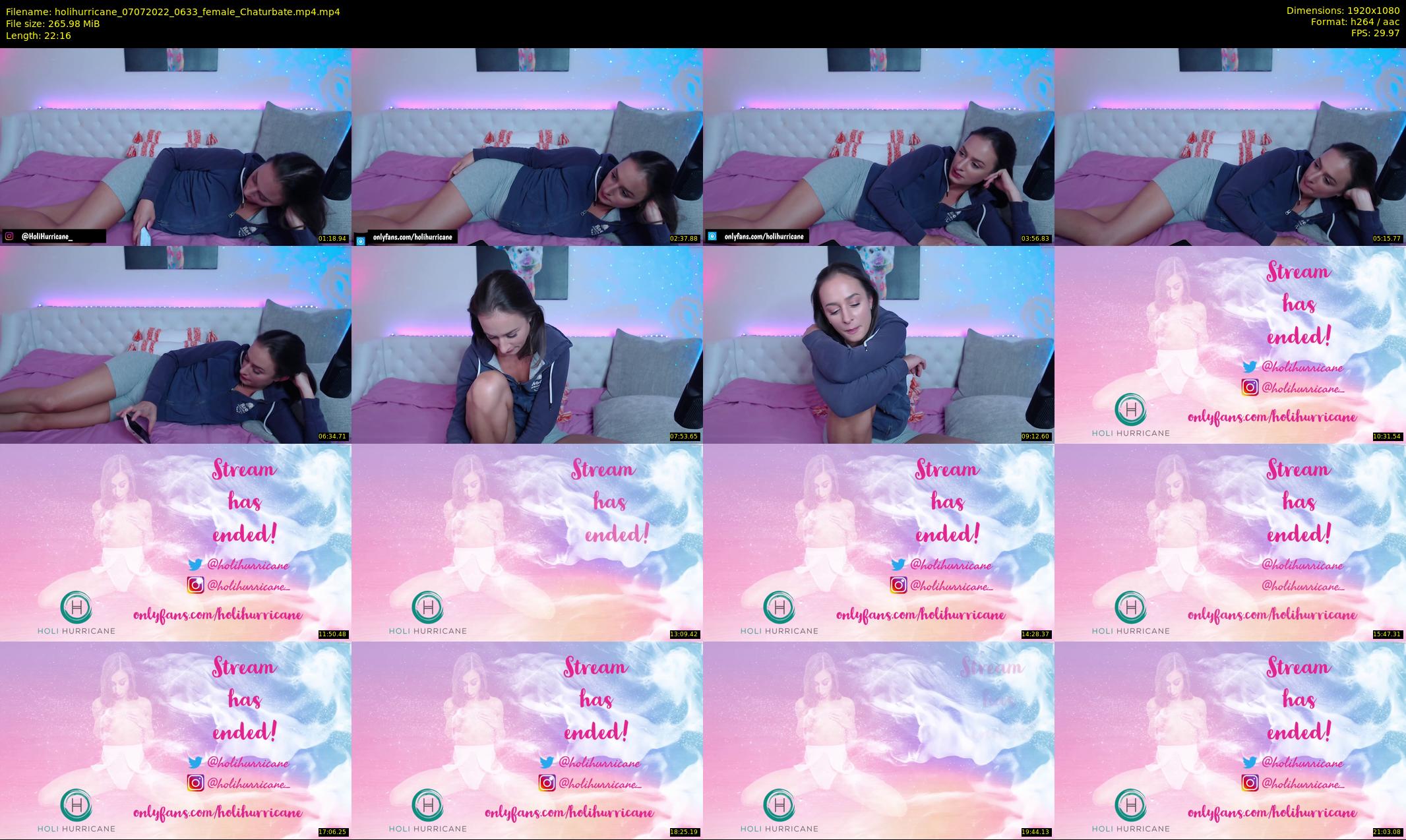 holihurricane — 23 minute Chaturbate female cam show recording, 1080p, Jul 7, 2022