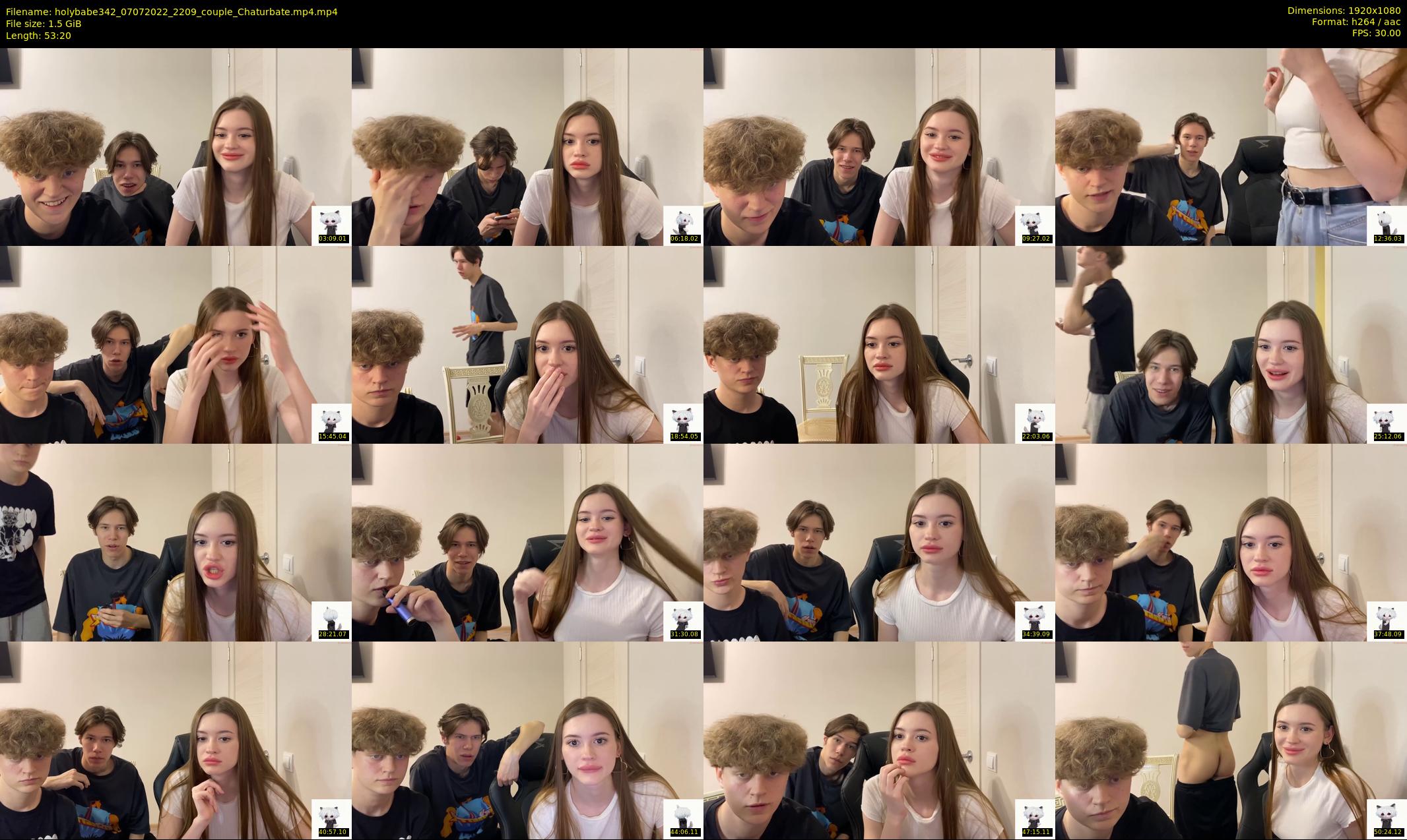 holybabe342 — 54 minute Chaturbate couple cam show recording, 1080p, Jul 7, 2022