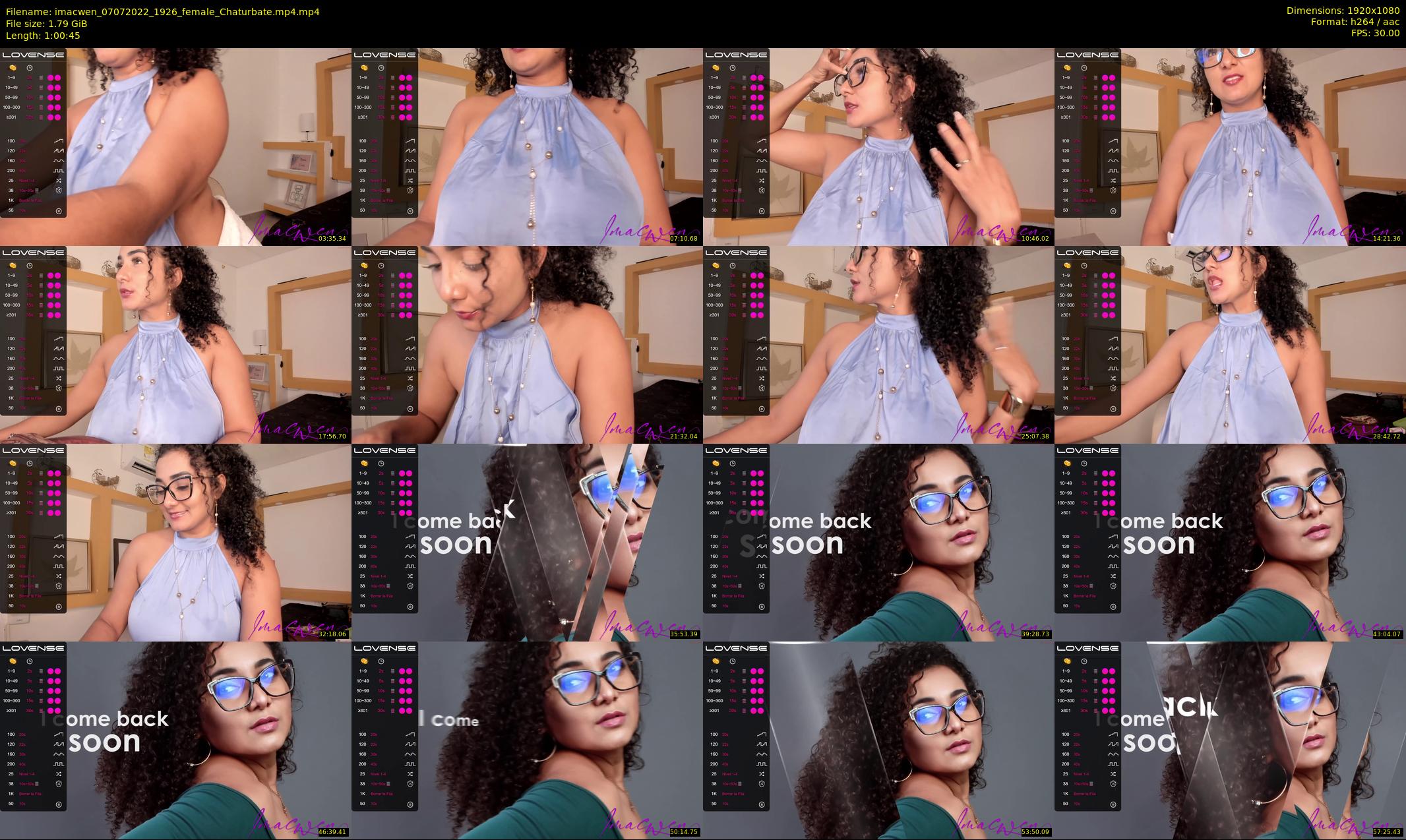 imacwen — 61 minute Chaturbate female cam show recording, 1080p, Jul 7, 2022
