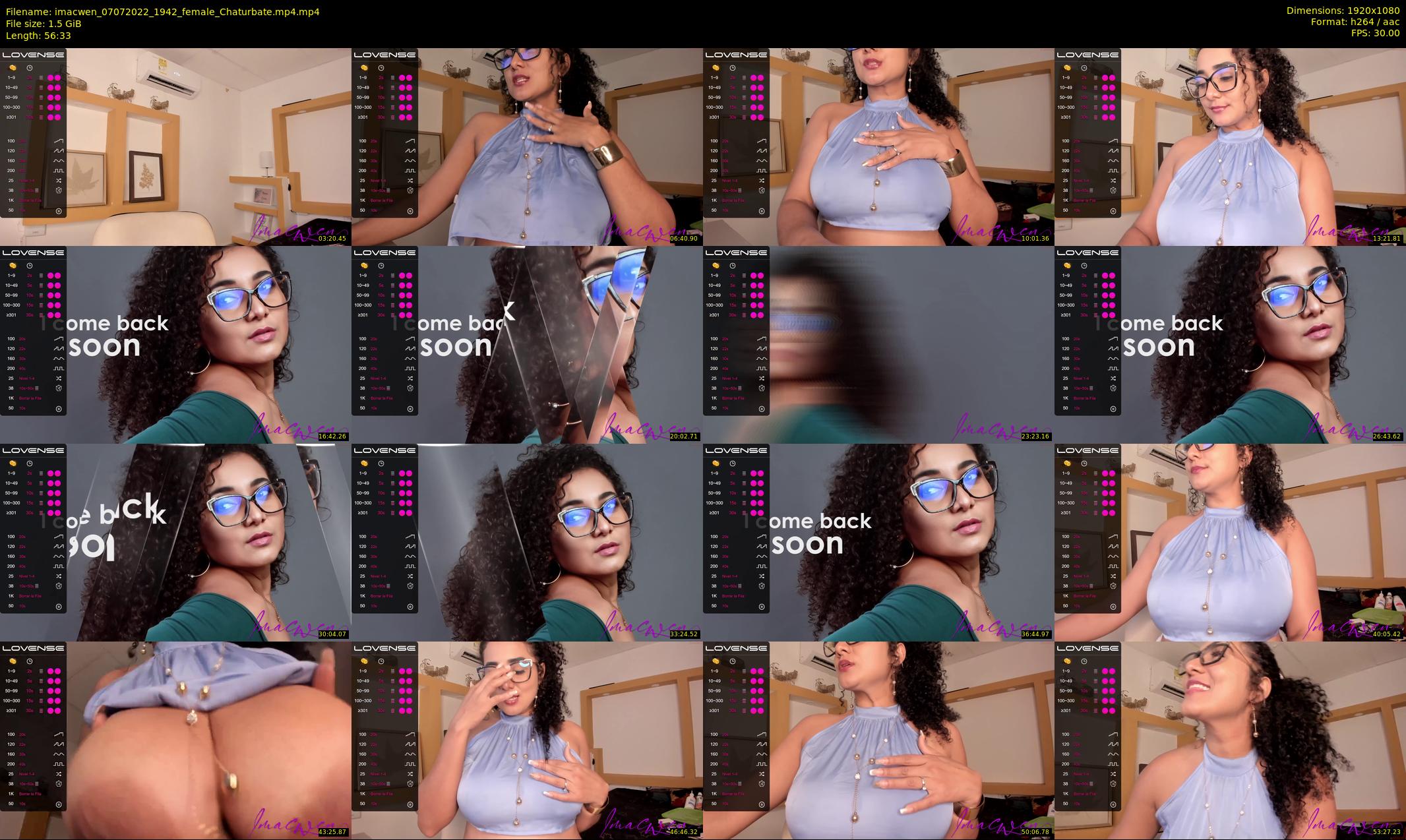 imacwen — 57 minute Chaturbate female cam show recording, 1080p, Jul 7, 2022