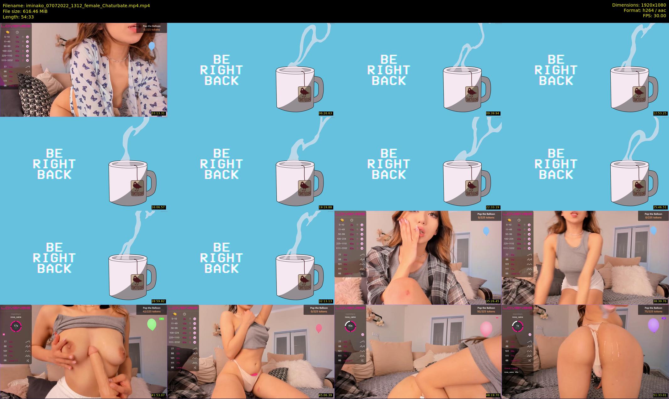 iminako — 55 minute Chaturbate female cam show recording, 1080p, Jul 7, 2022