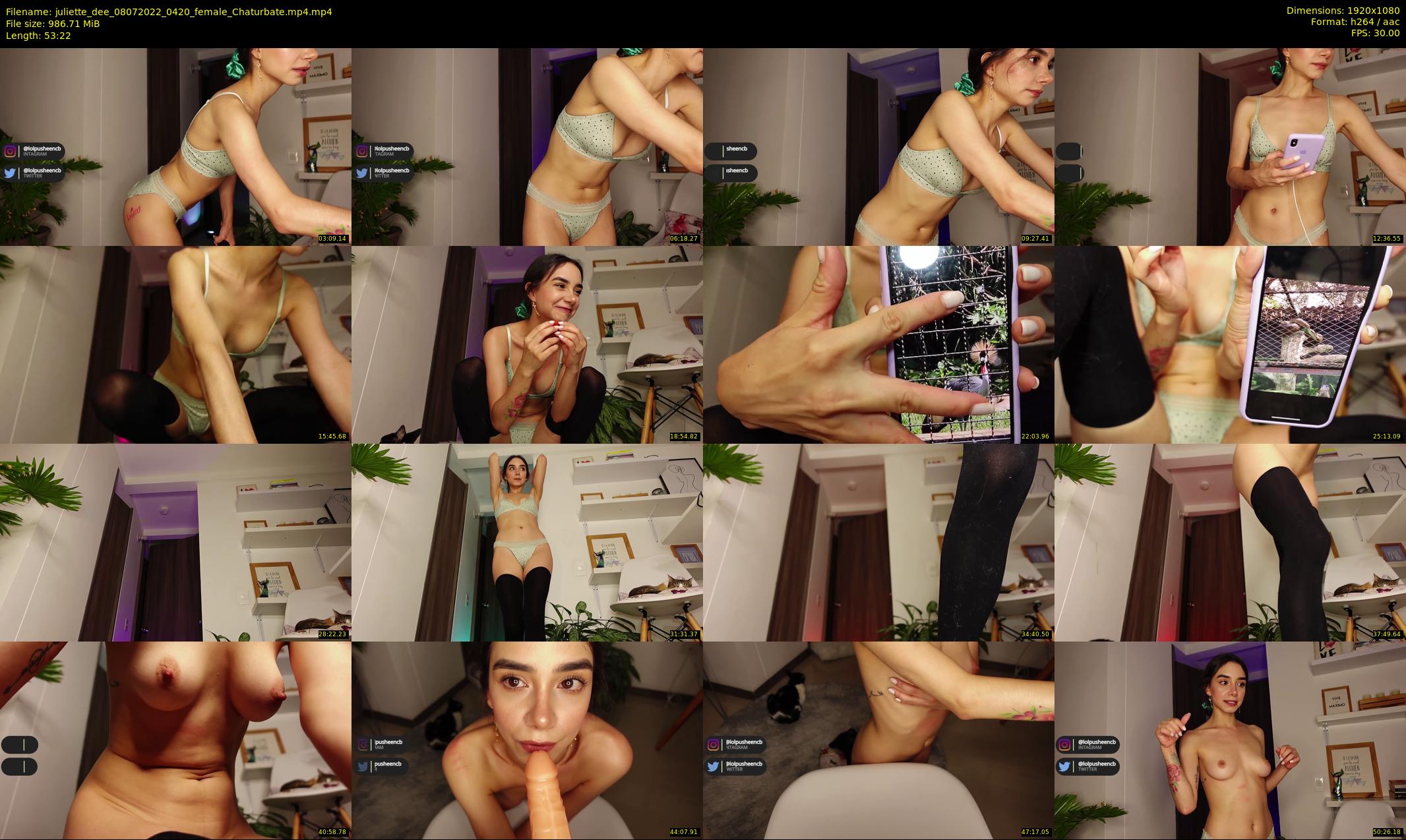 juliette_dee — 54 minute Chaturbate female cam show recording, 1080p, Jul 8, 2022