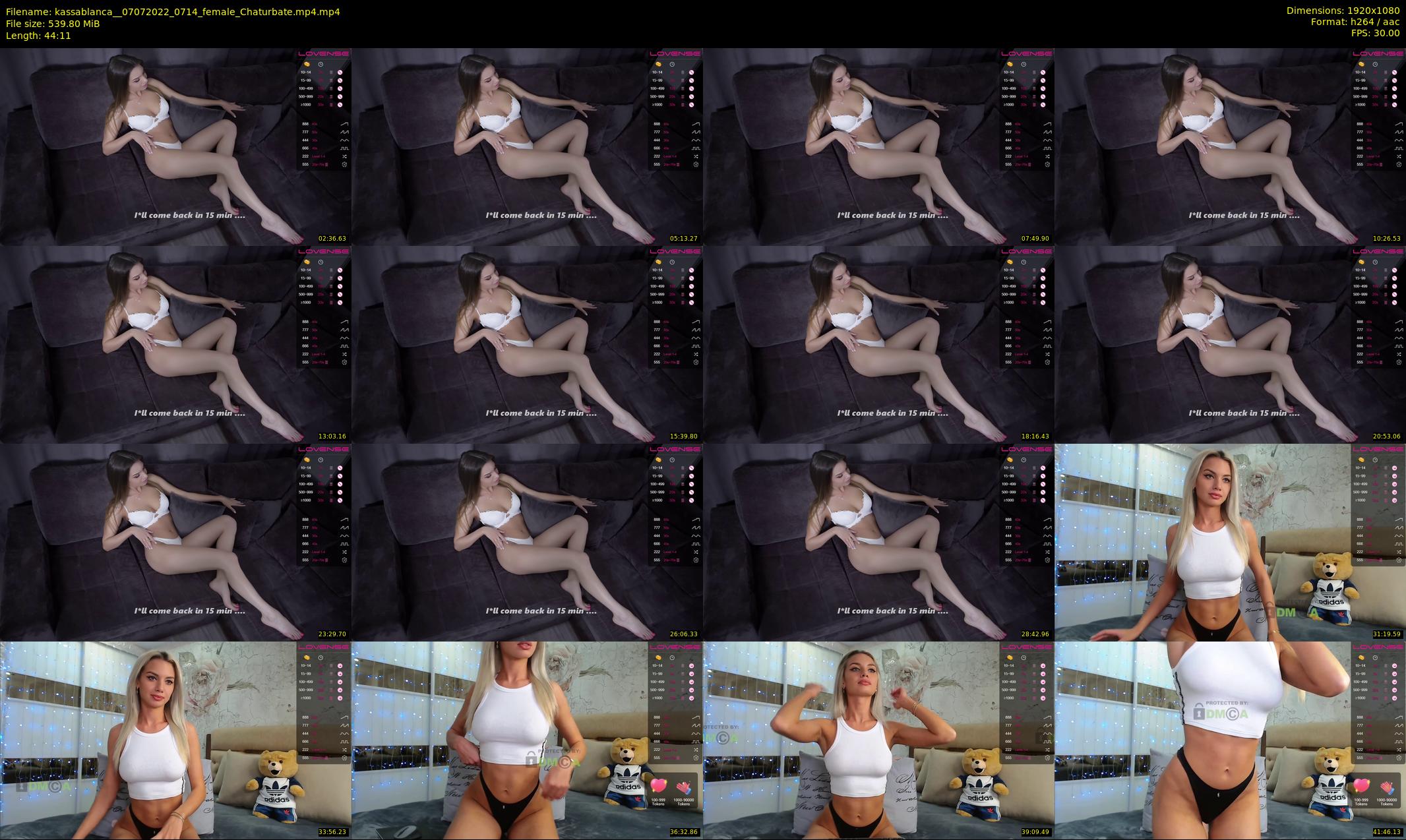 kassablanca_ — 45 minute Chaturbate female cam show recording, 1080p, Jul 7, 2022