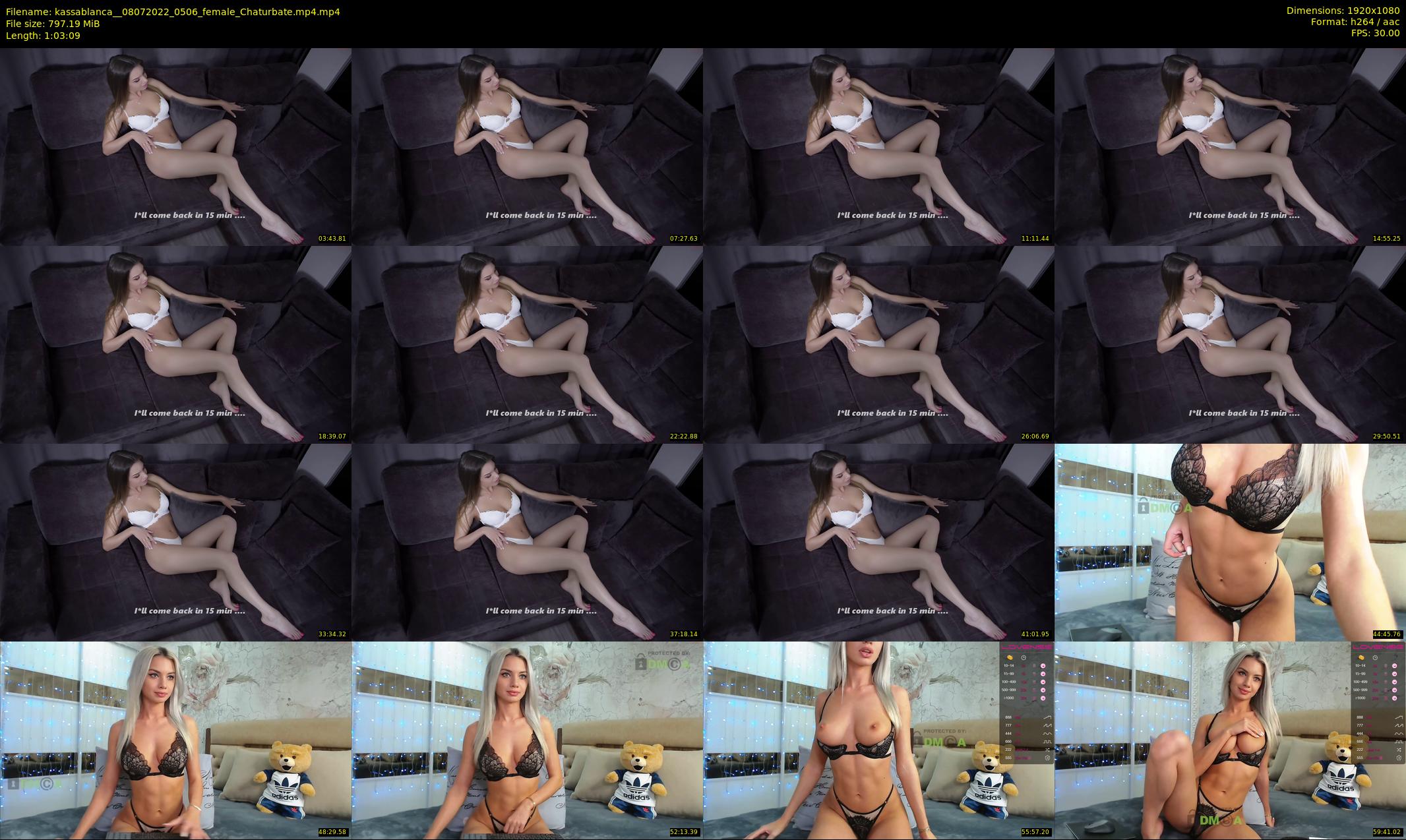 kassablanca_ — 64 minute Chaturbate female cam show recording, 1080p, Jul 8, 2022
