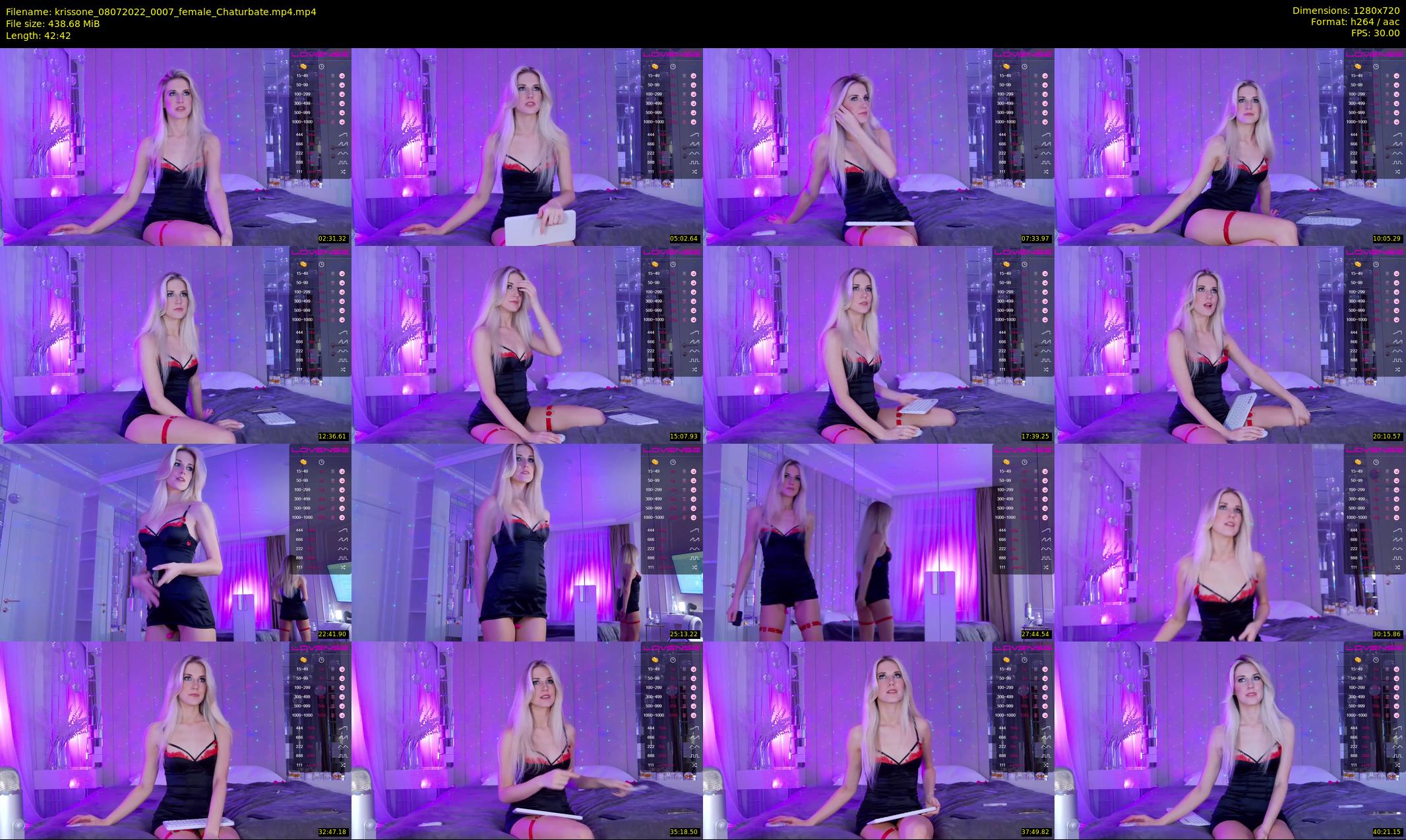 krissone — 43 minute Chaturbate female cam show recording, 720p, Jul 8, 2022