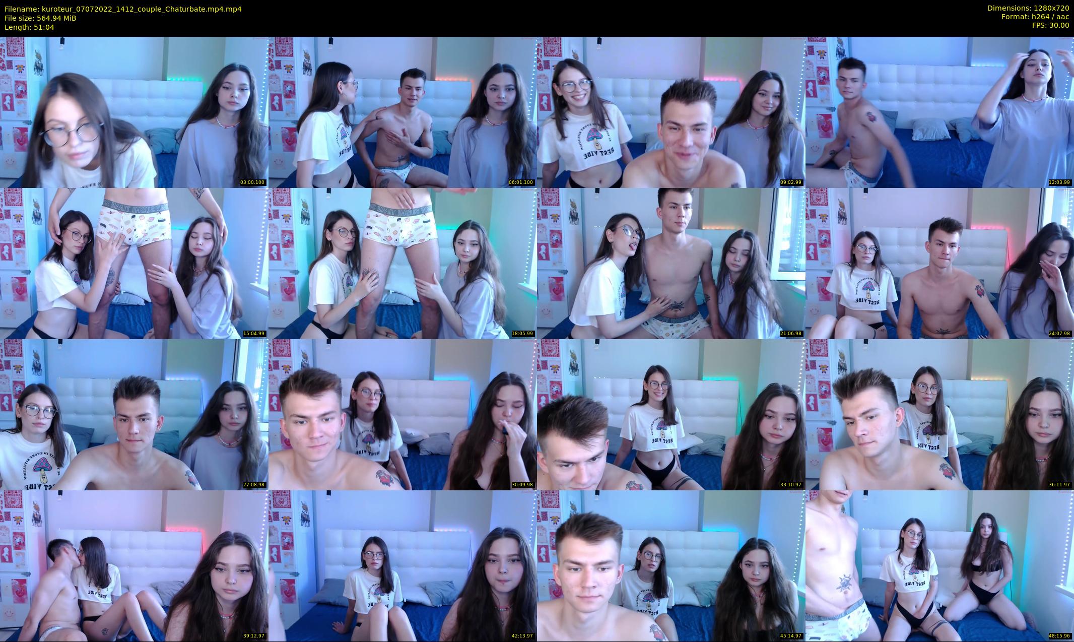kuroteur — 52 minute Chaturbate couple cam show recording, 720p, Jul 7, 2022