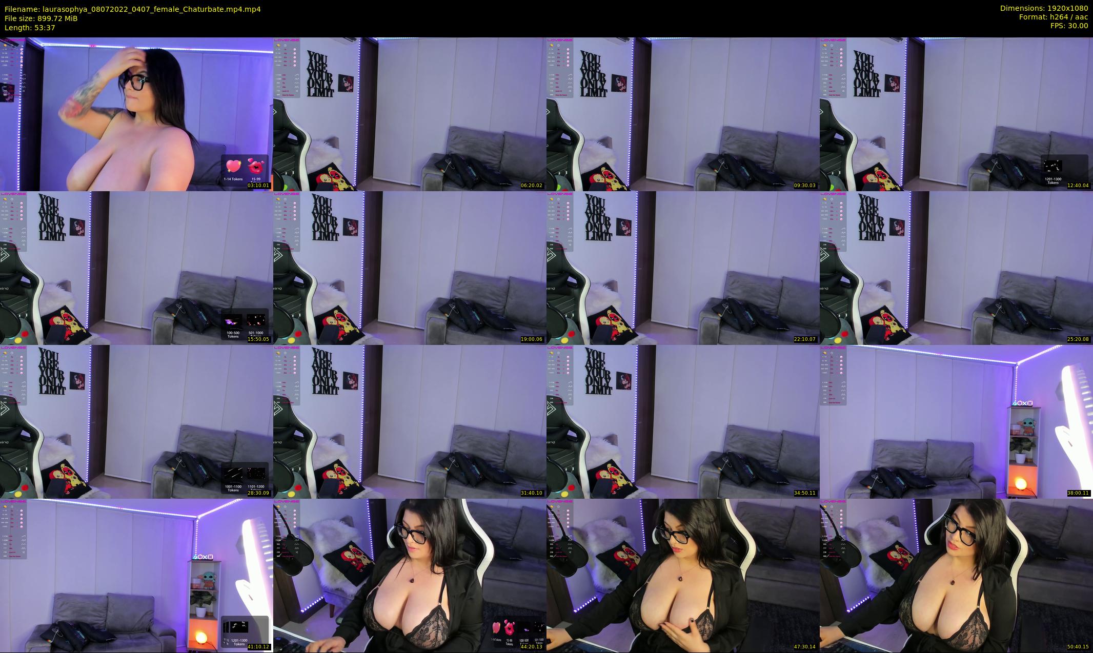 laurasophya — 54 minute Chaturbate female cam show recording, 1080p, Jul 8, 2022