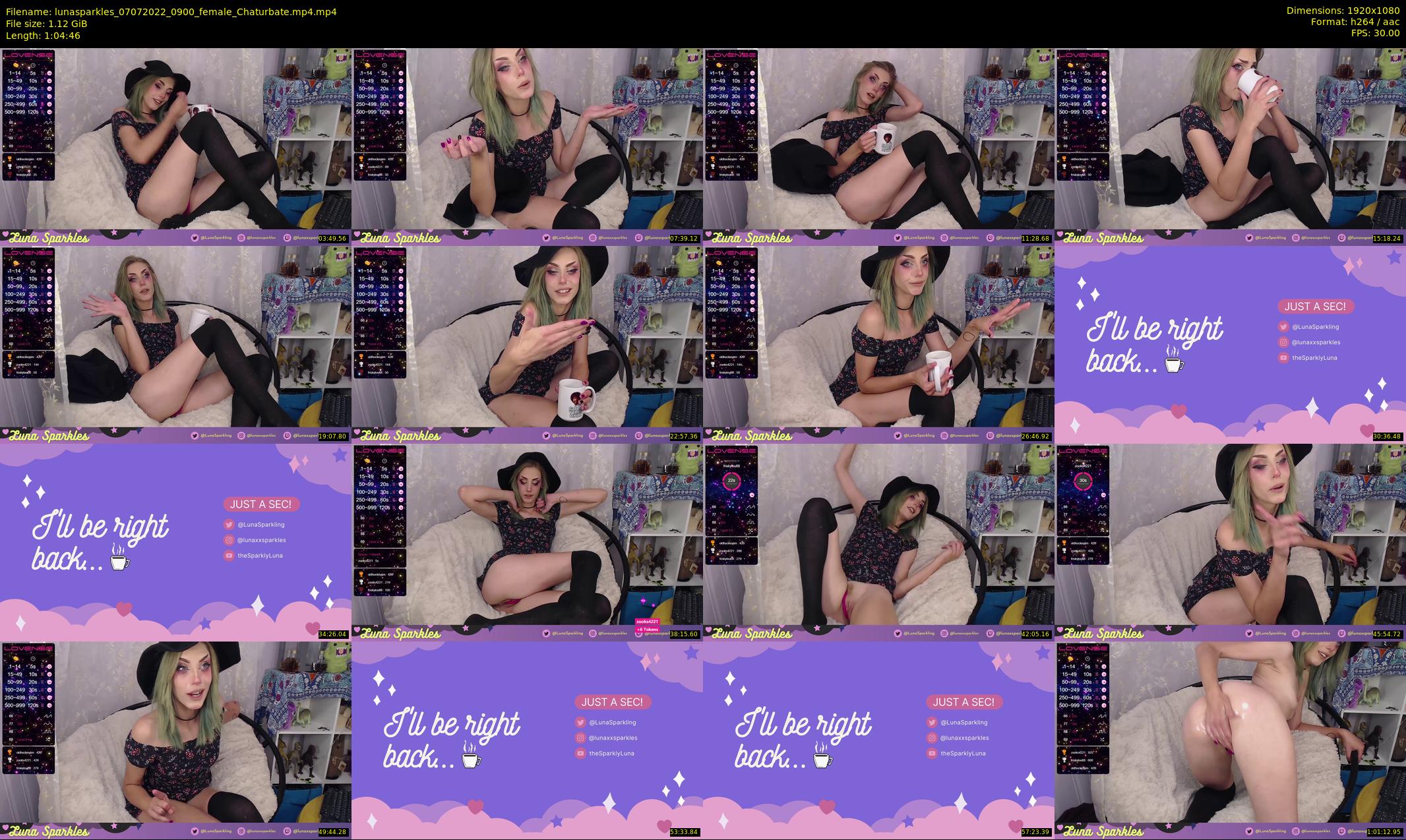 lunasparkles — 65 minute Chaturbate female cam show recording, 1080p, Jul 7, 2022