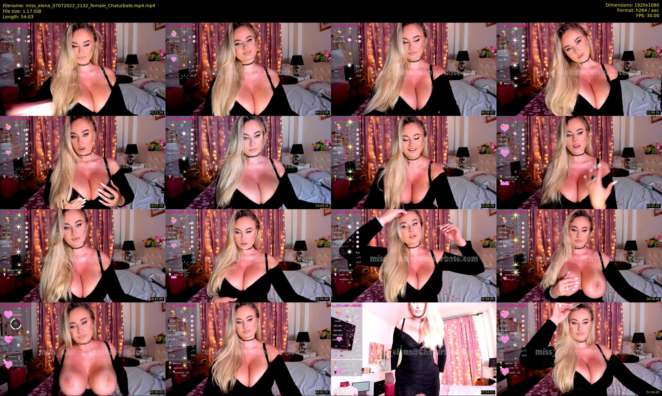 miss_elena — 55 minute Chaturbate female cam show recording, 1080p, Jul 7, 2022