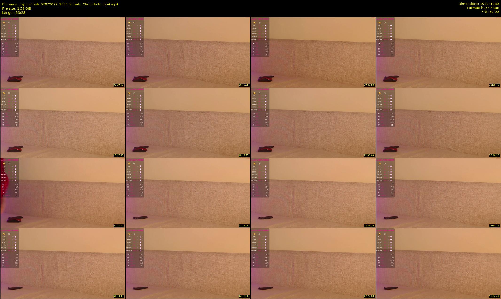 my_hannah — 54 minute Chaturbate female cam show recording, 1080p, Jul 7, 2022