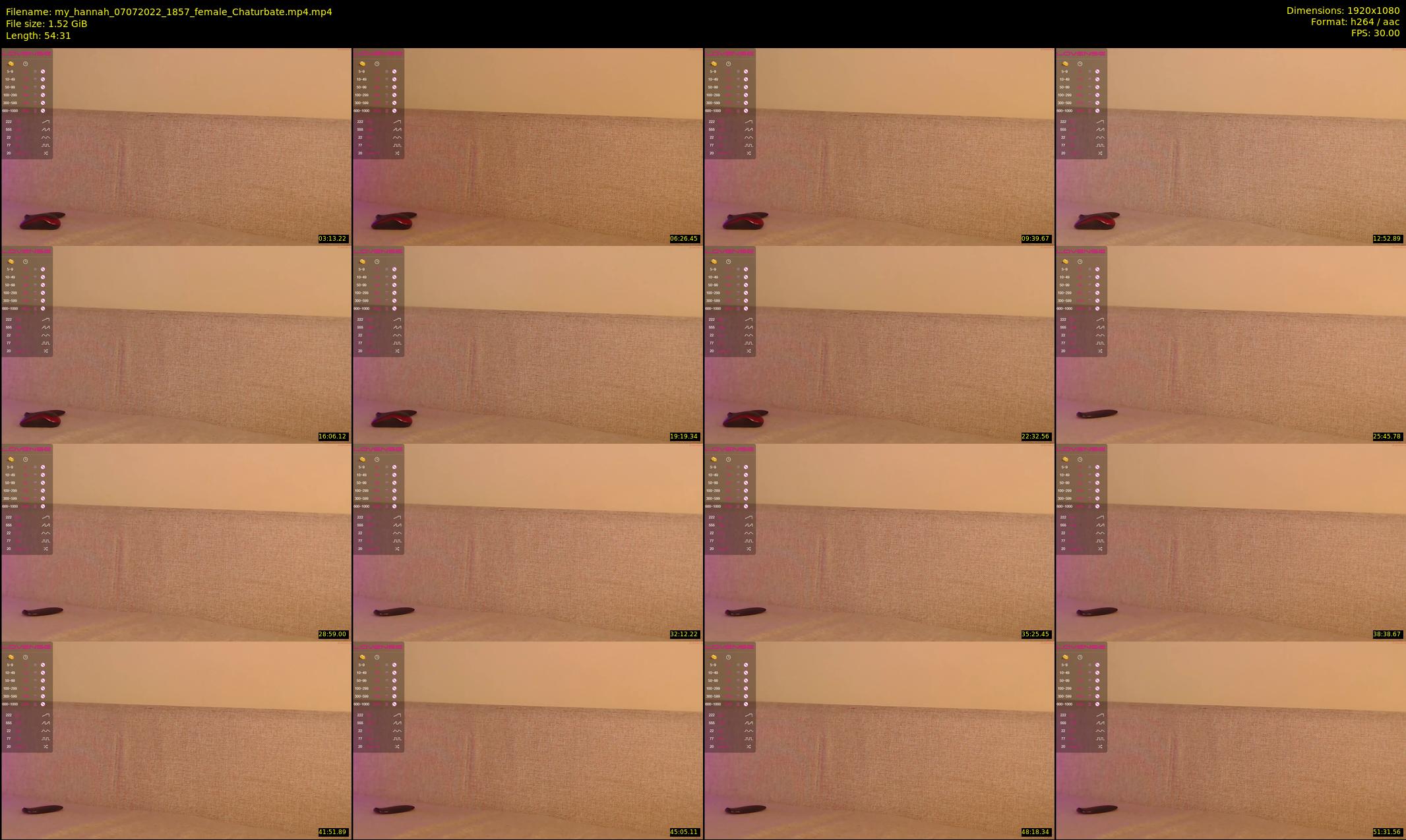my_hannah — 55 minute Chaturbate female cam show recording, 1080p, Jul 7, 2022