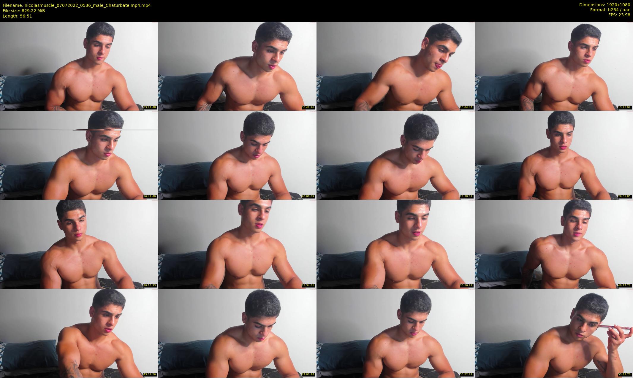 nicolasmuscle — 57 minute Chaturbate male cam show recording, 1080p, Jul 7, 2022
