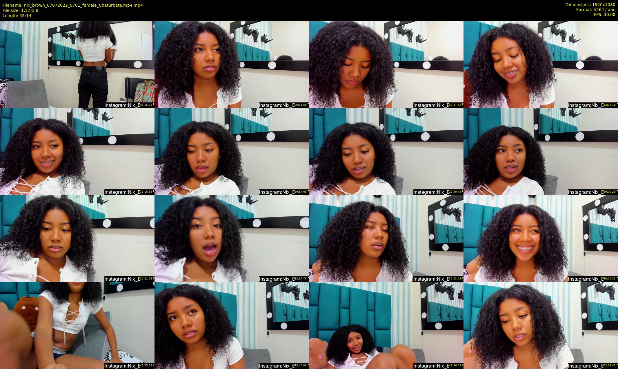 nix_brown — 56 minute Chaturbate female cam show recording, 1080p, Jul 7, 2022