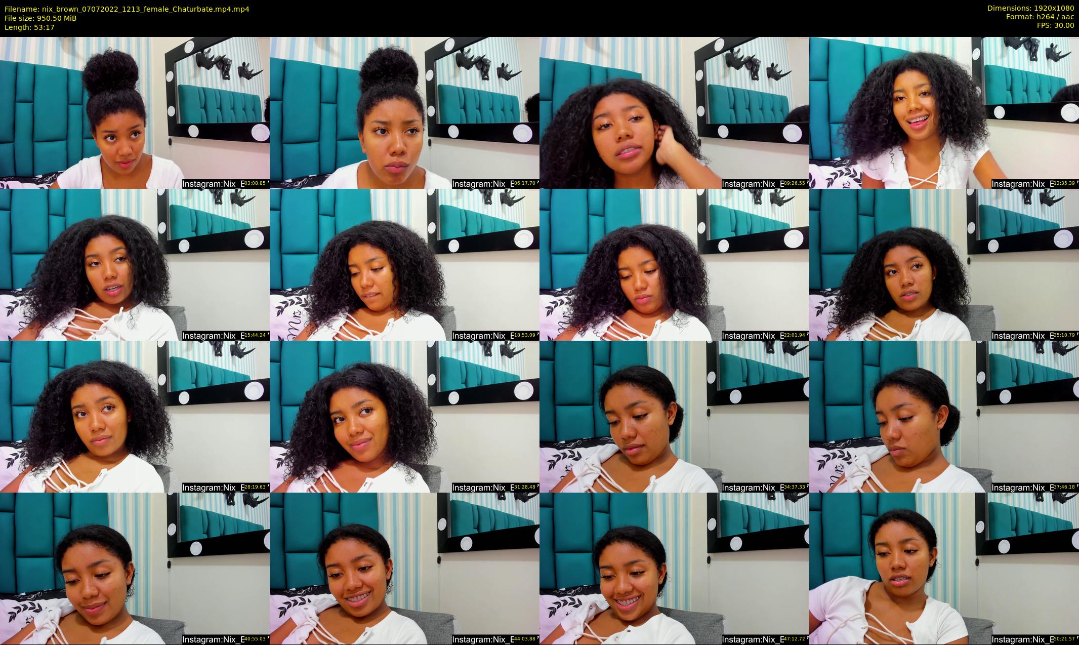nix_brown — 54 minute Chaturbate female cam show recording, 1080p, Jul 7, 2022