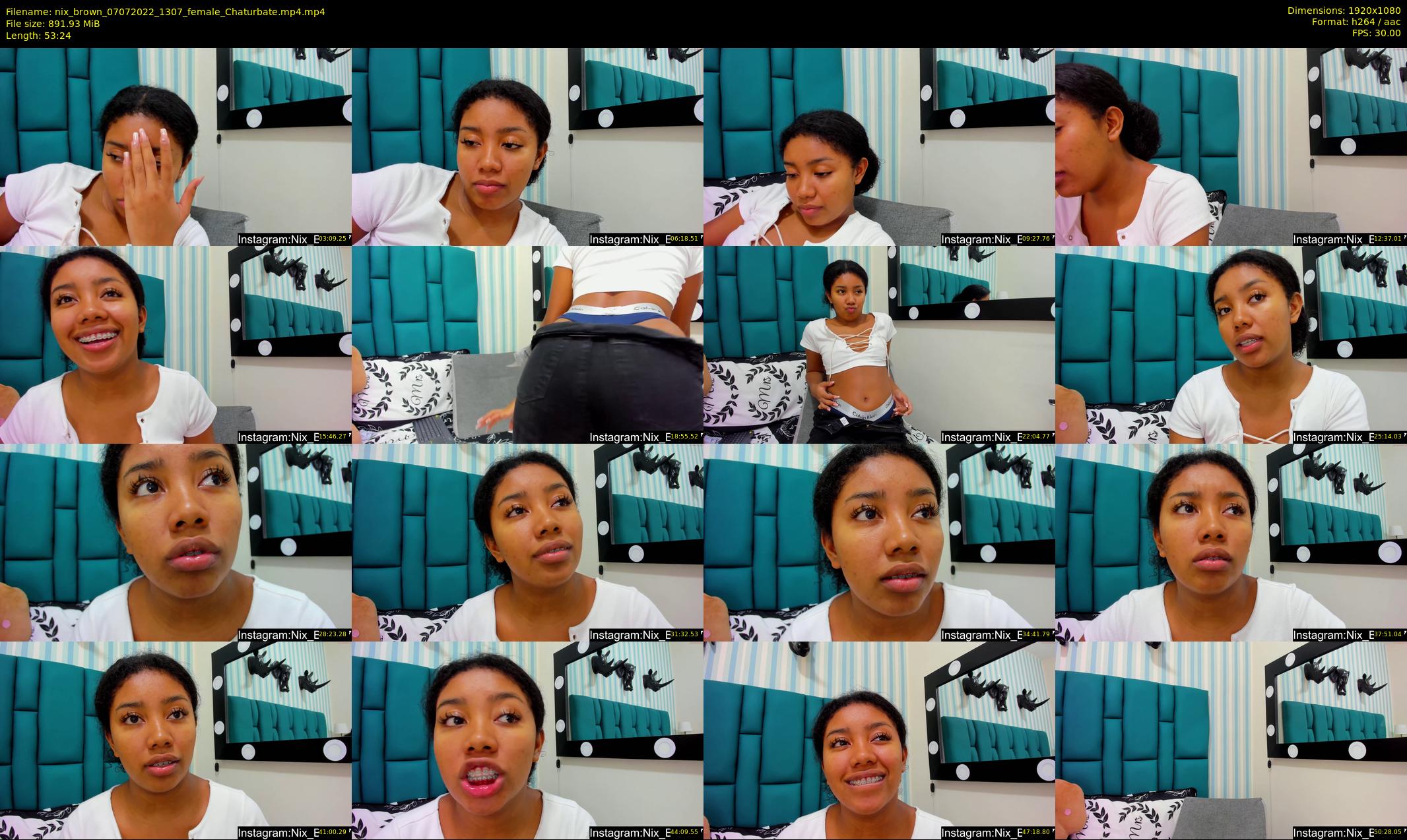 nix_brown — 54 minute Chaturbate female cam show recording, 1080p, Jul 7, 2022