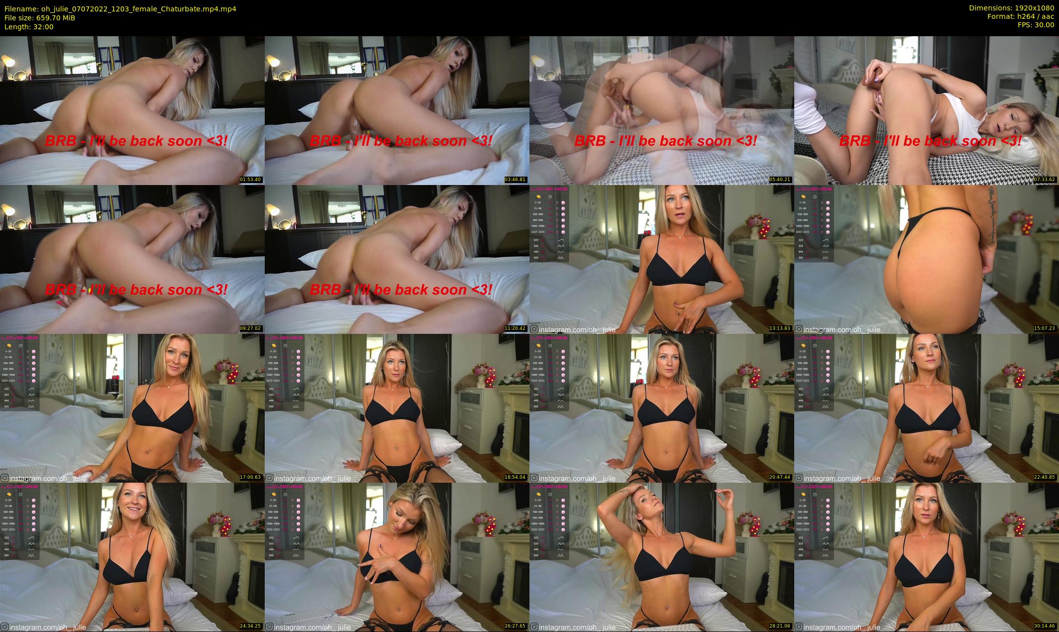 oh_julie — 32 minute Chaturbate female cam show recording, 1080p, Jul 7, 2022
