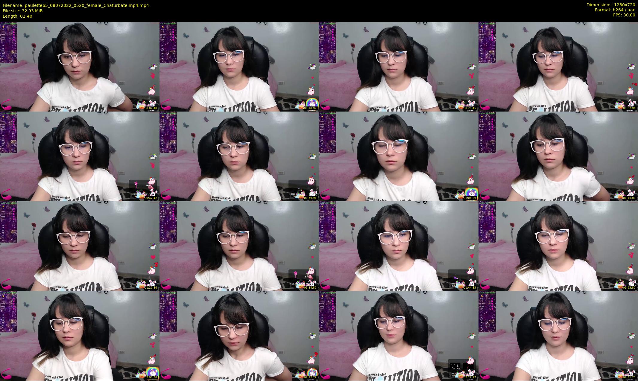 paulette65 — 3 minute Chaturbate female cam show recording, 720p, Jul 8, 2022