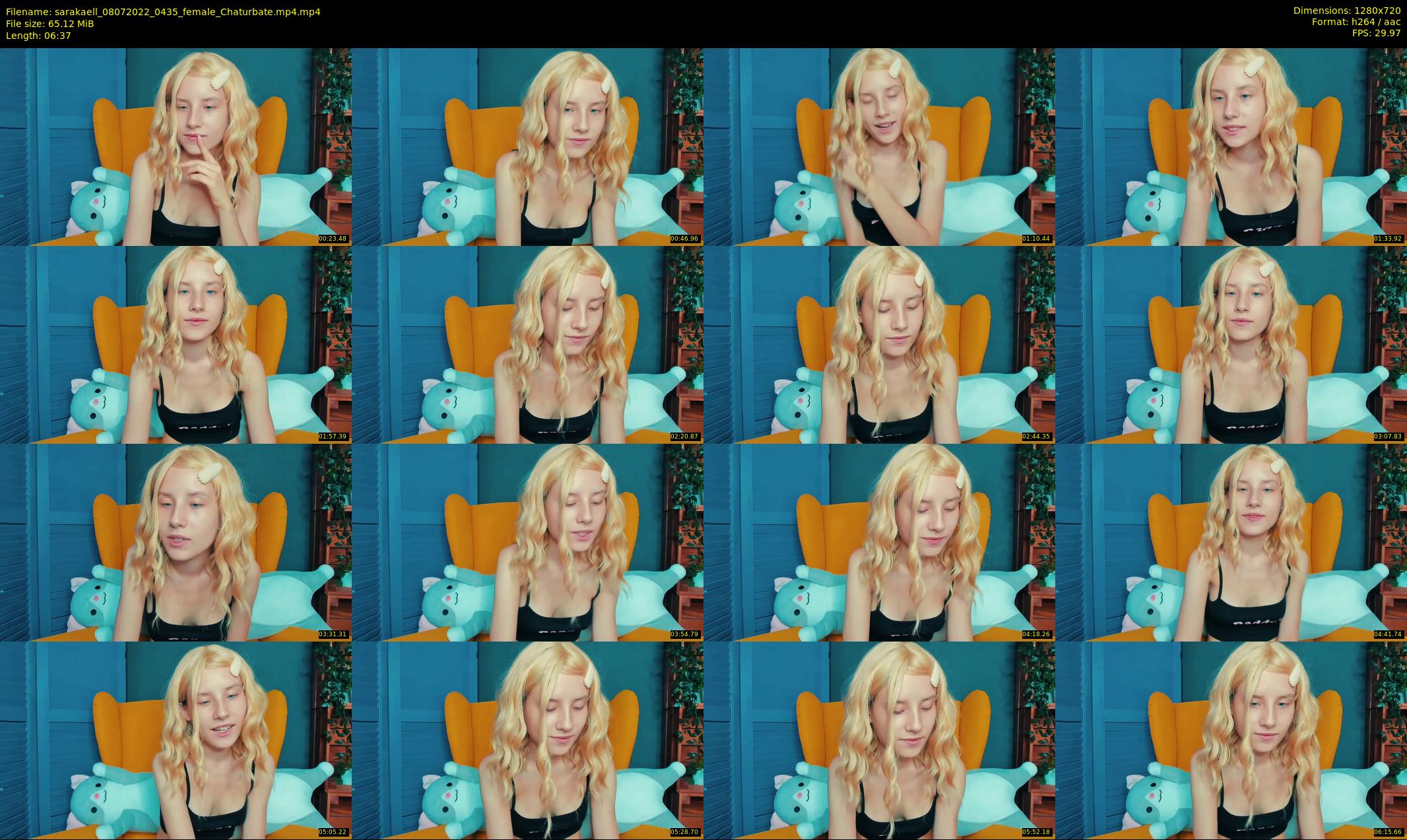 sarakaell — 7 minute Chaturbate female cam show recording, 720p, Jul 8, 2022