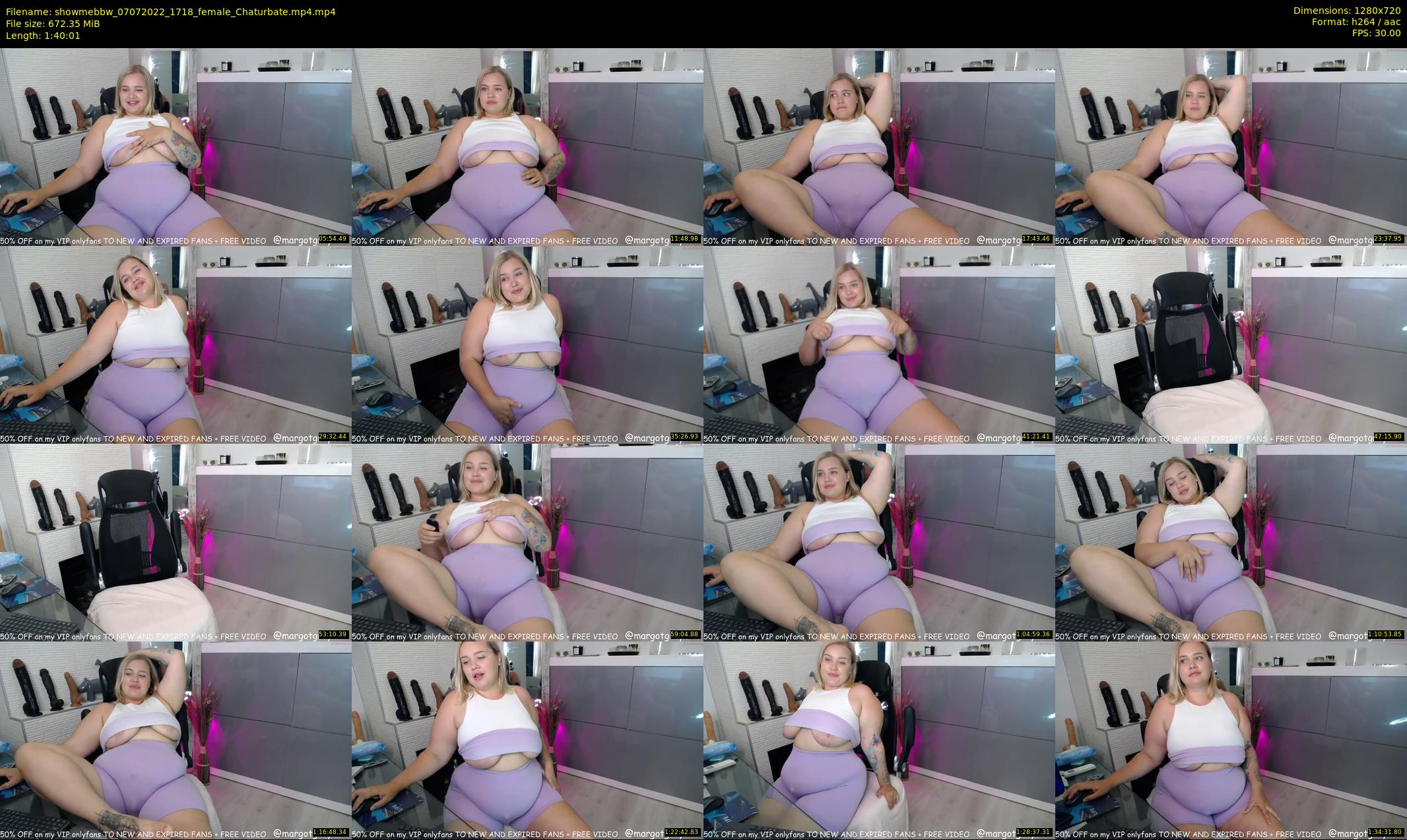 showmebbw — 101 minute Chaturbate female cam show recording, 720p, Jul 7, 2022