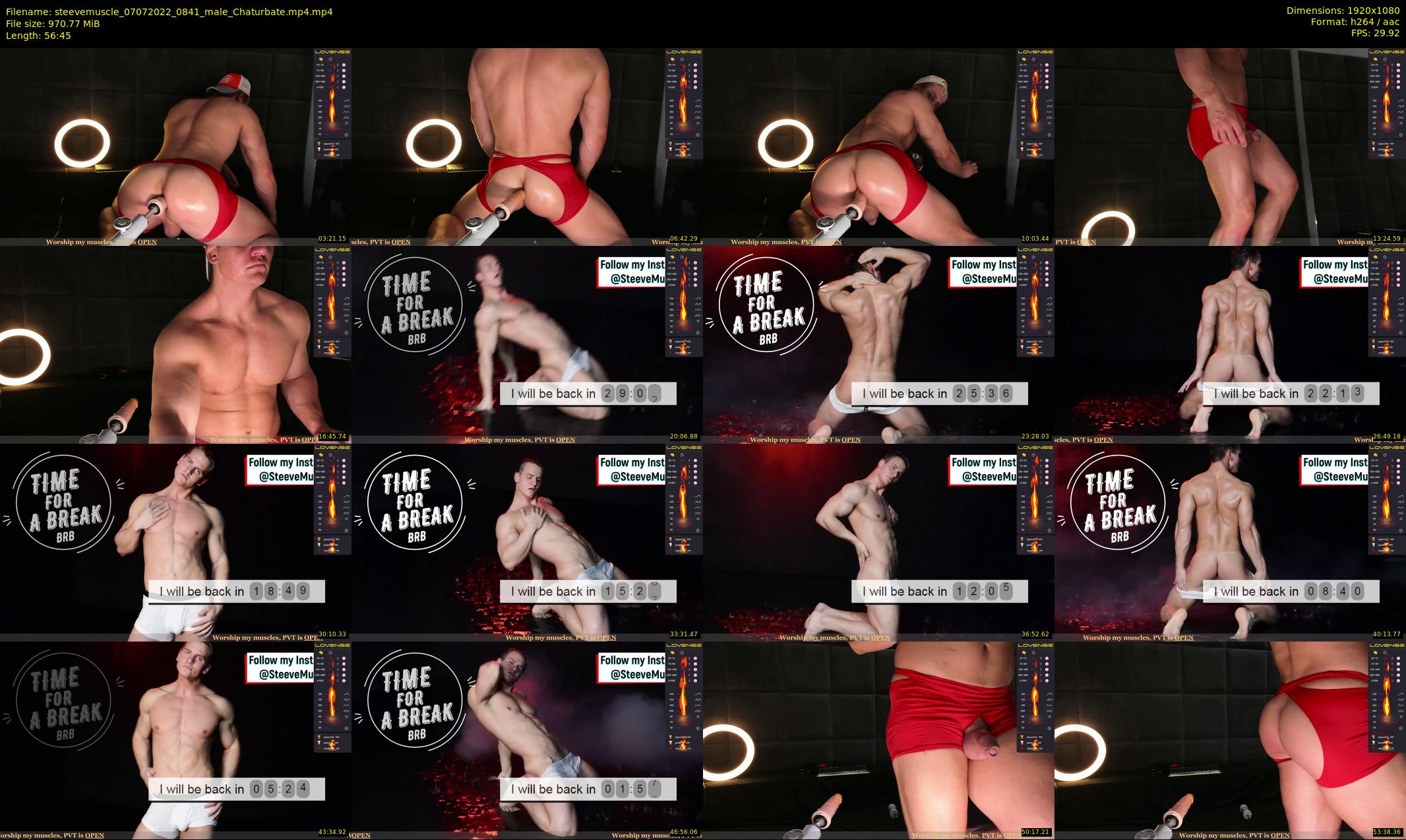 steevemuscle — 57 minute Chaturbate male cam show recording, 1080p, Jul 7, 2022