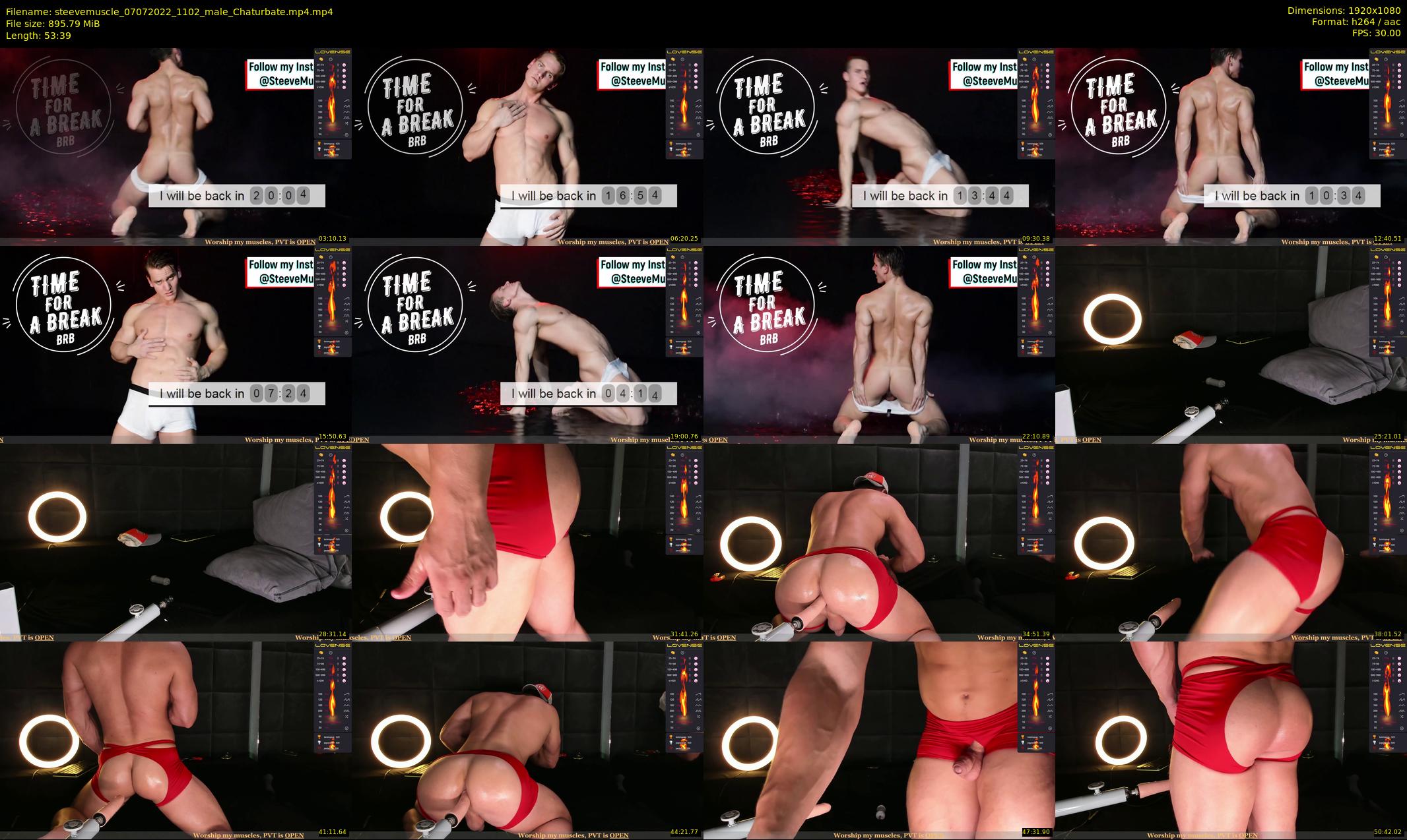 steevemuscle — 54 minute Chaturbate male cam show recording, 1080p, Jul 7, 2022