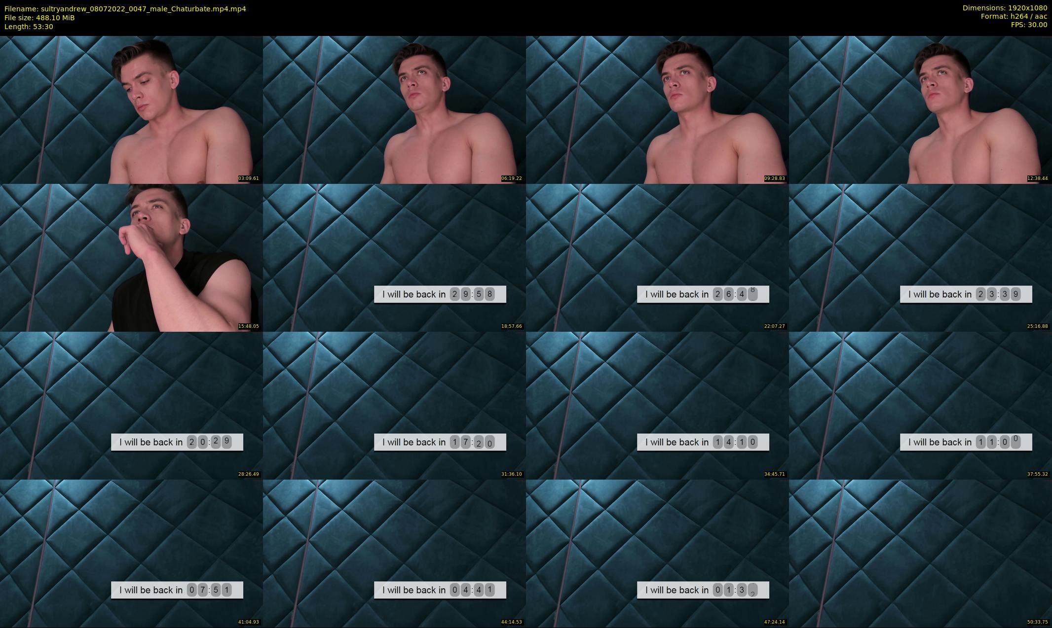 sultryandrew — 54 minute Chaturbate male cam show recording, 1080p, Jul 8, 2022
