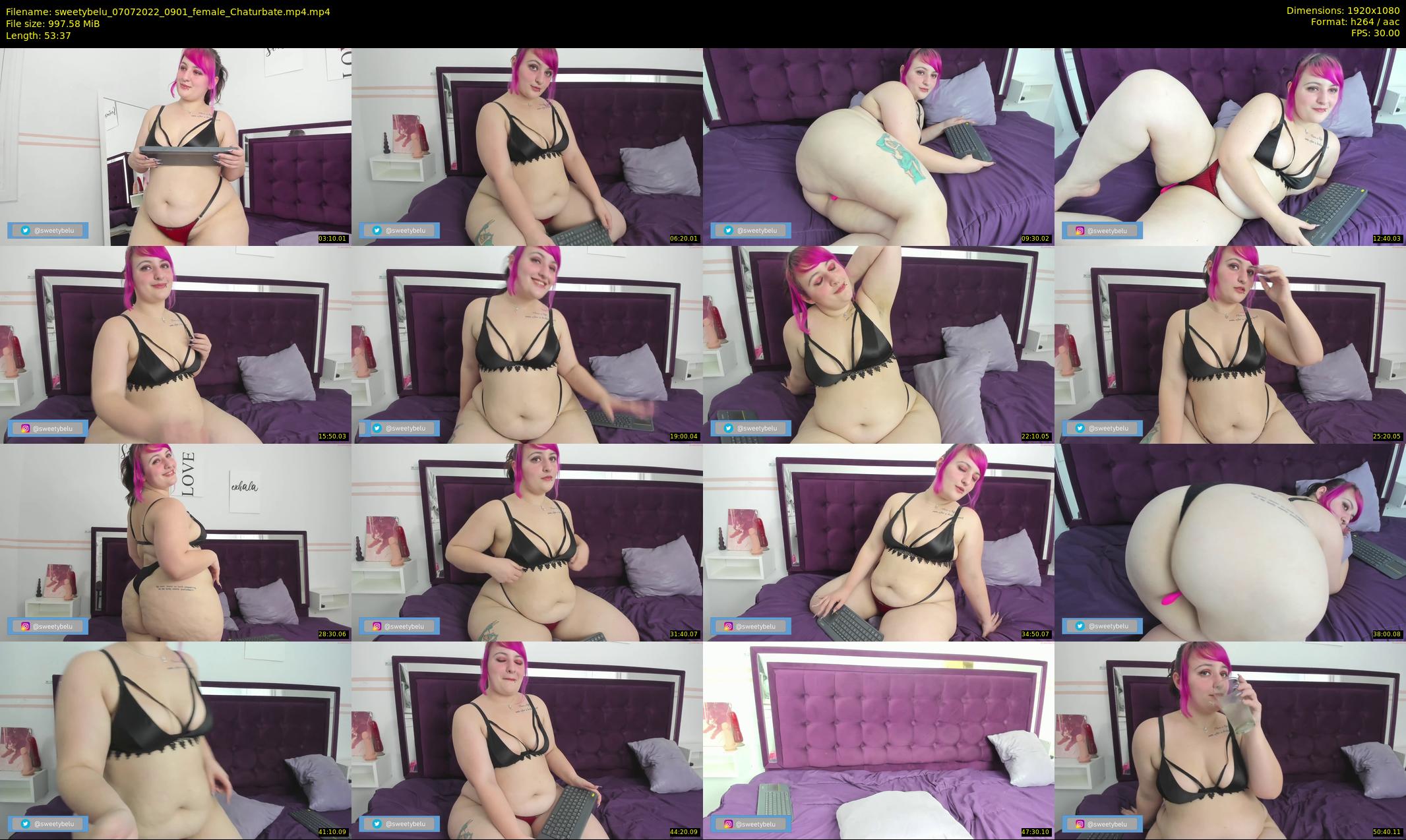 sweetybelu — 54 minute Chaturbate female cam show recording, 1080p, Jul 7, 2022