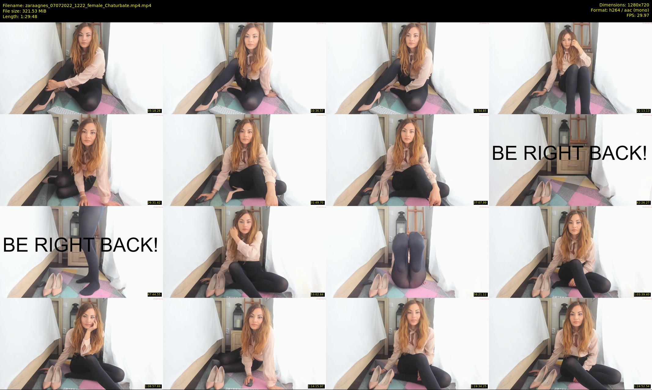zaraagnes — 90 minute Chaturbate female cam show recording, 720p, Jul 7, 2022